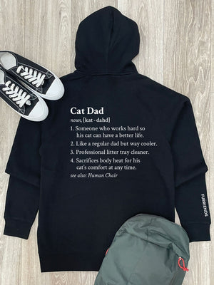 Cat Dad Definition Zip Front Hoodie