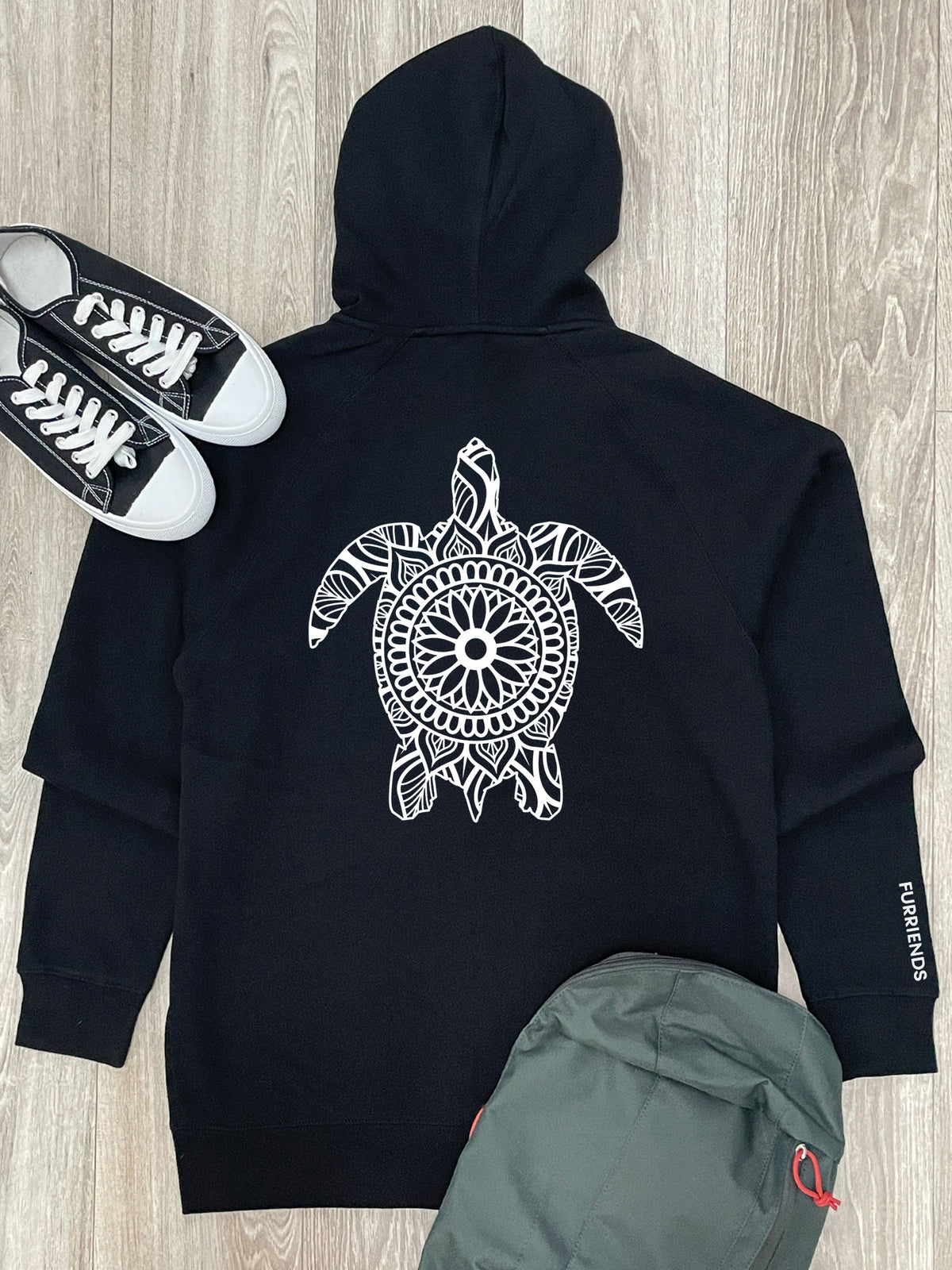 Turtle Mandala Zip Front Hoodie