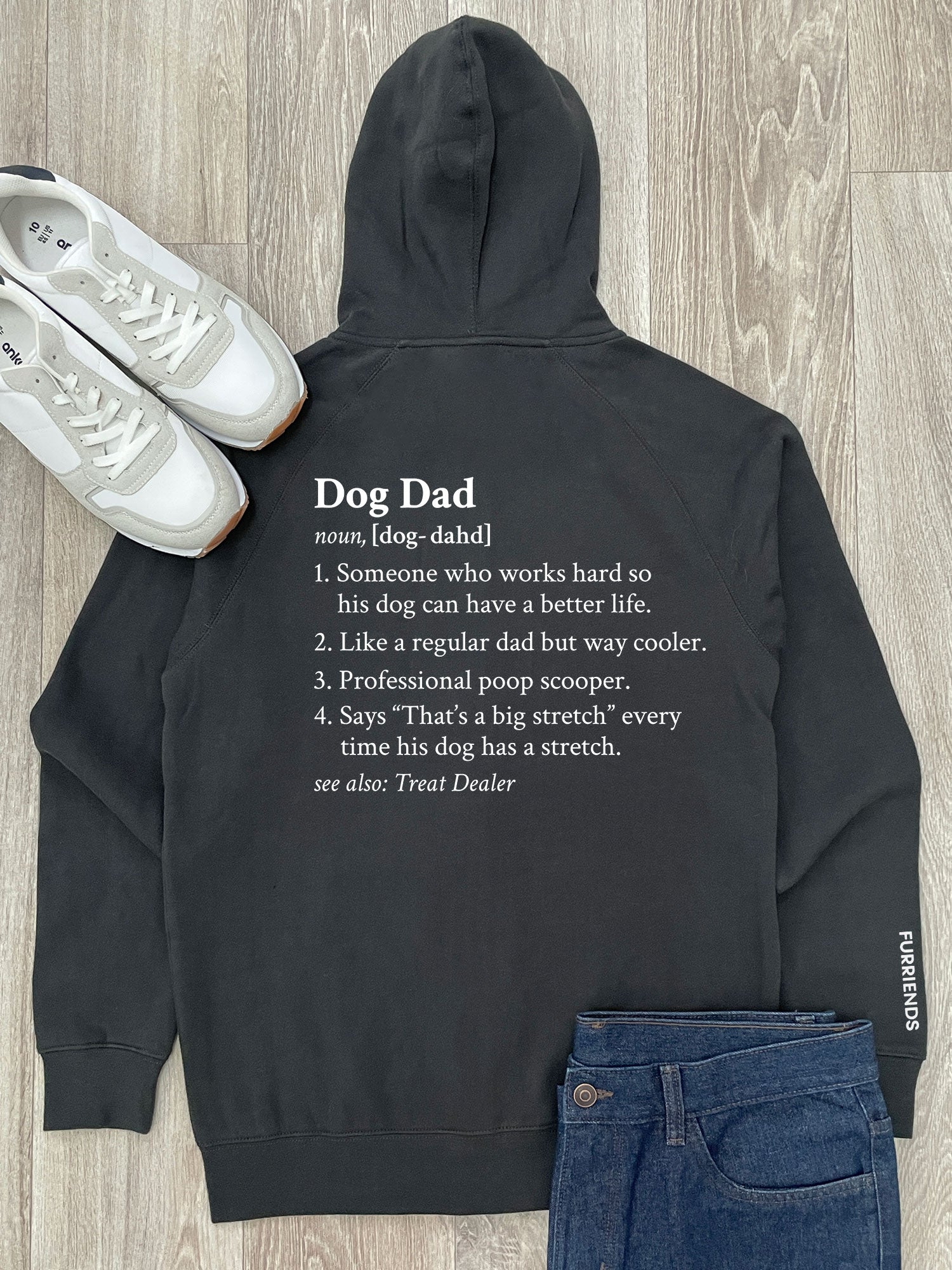 Dog Dad Definition Zip Front Hoodie