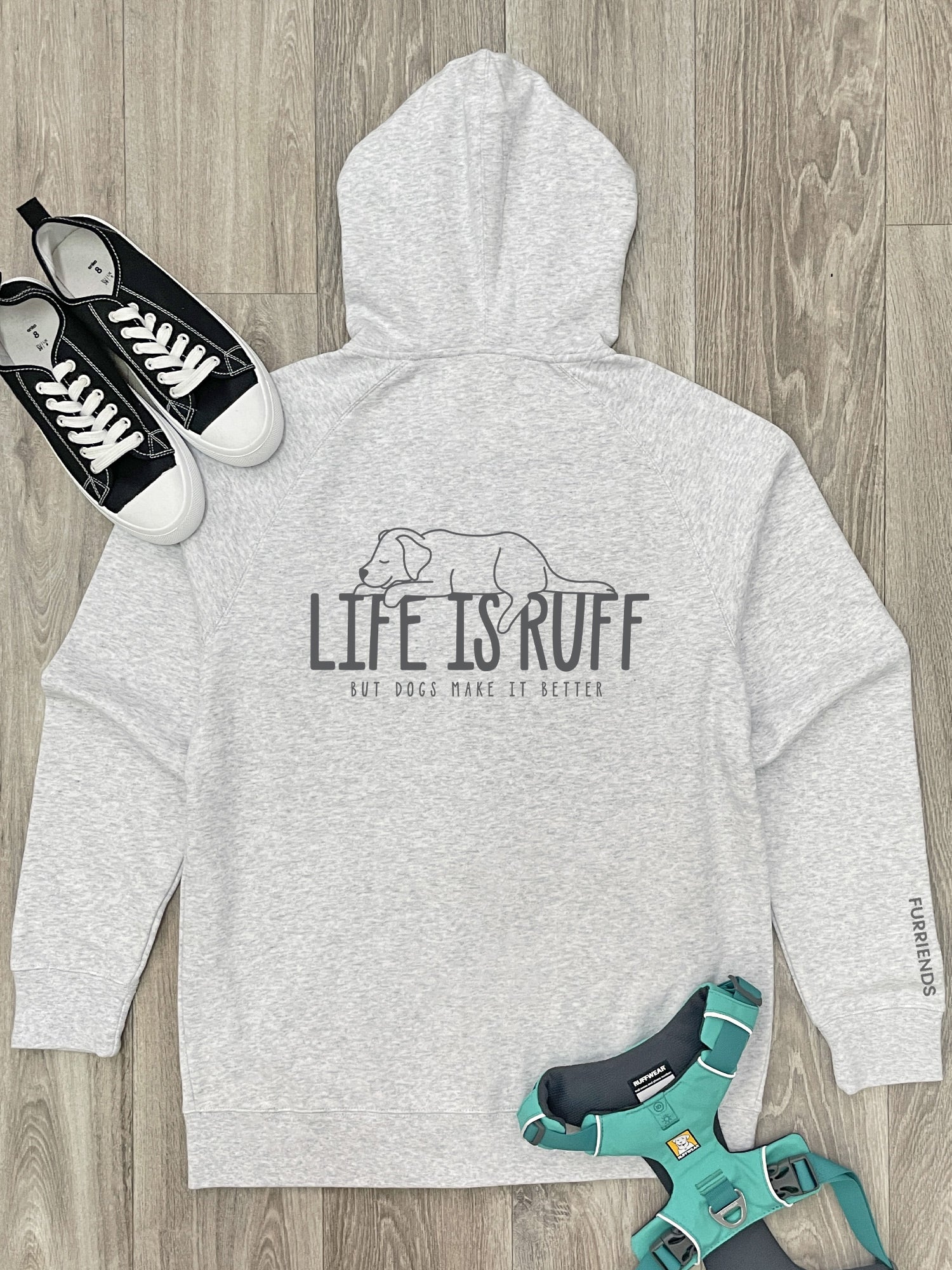 Life Is Ruff Zip Front Hoodie