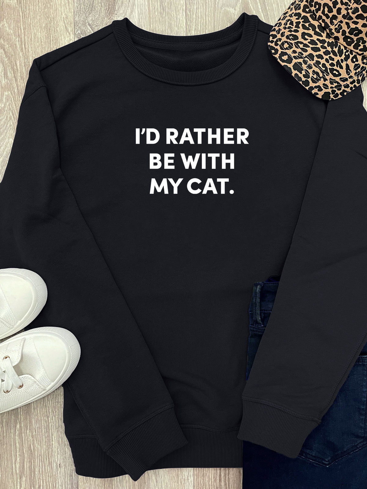 I&#39;d Rather Be With My Cat. Classic Jumper