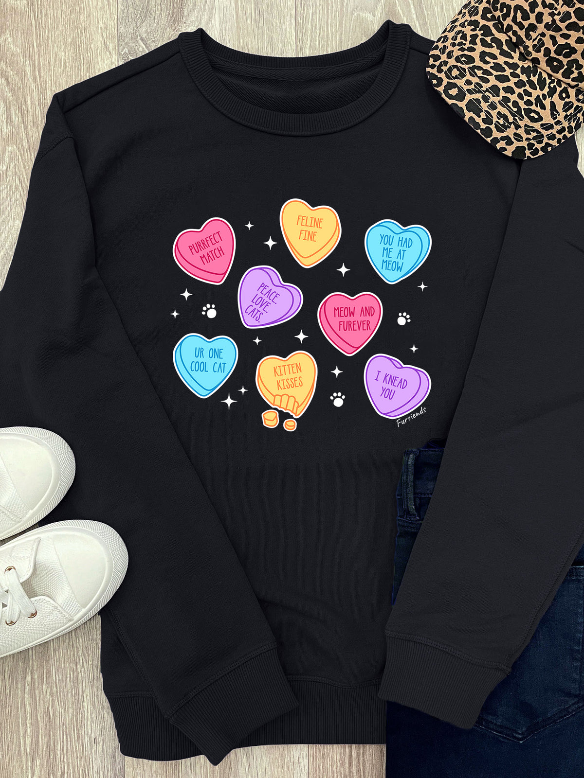 Candy Hearts - Cat Classic Jumper