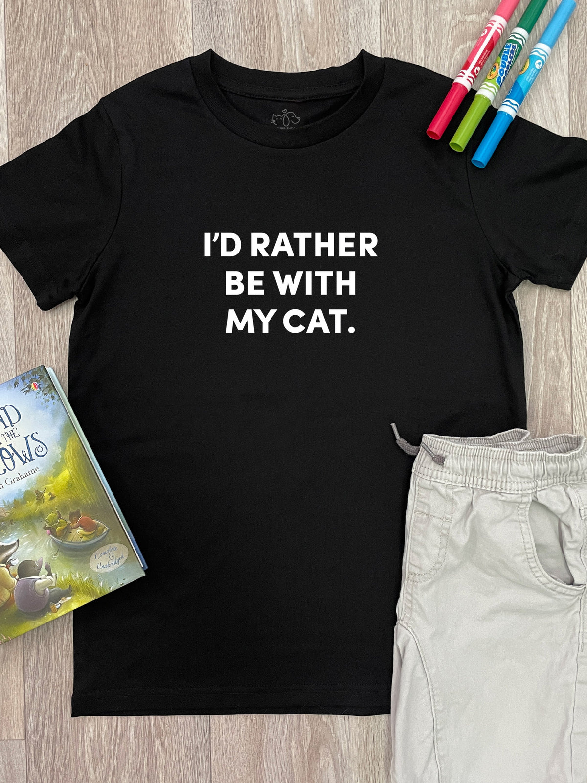 I&#39;d Rather Be With My Cat. Youth Tee