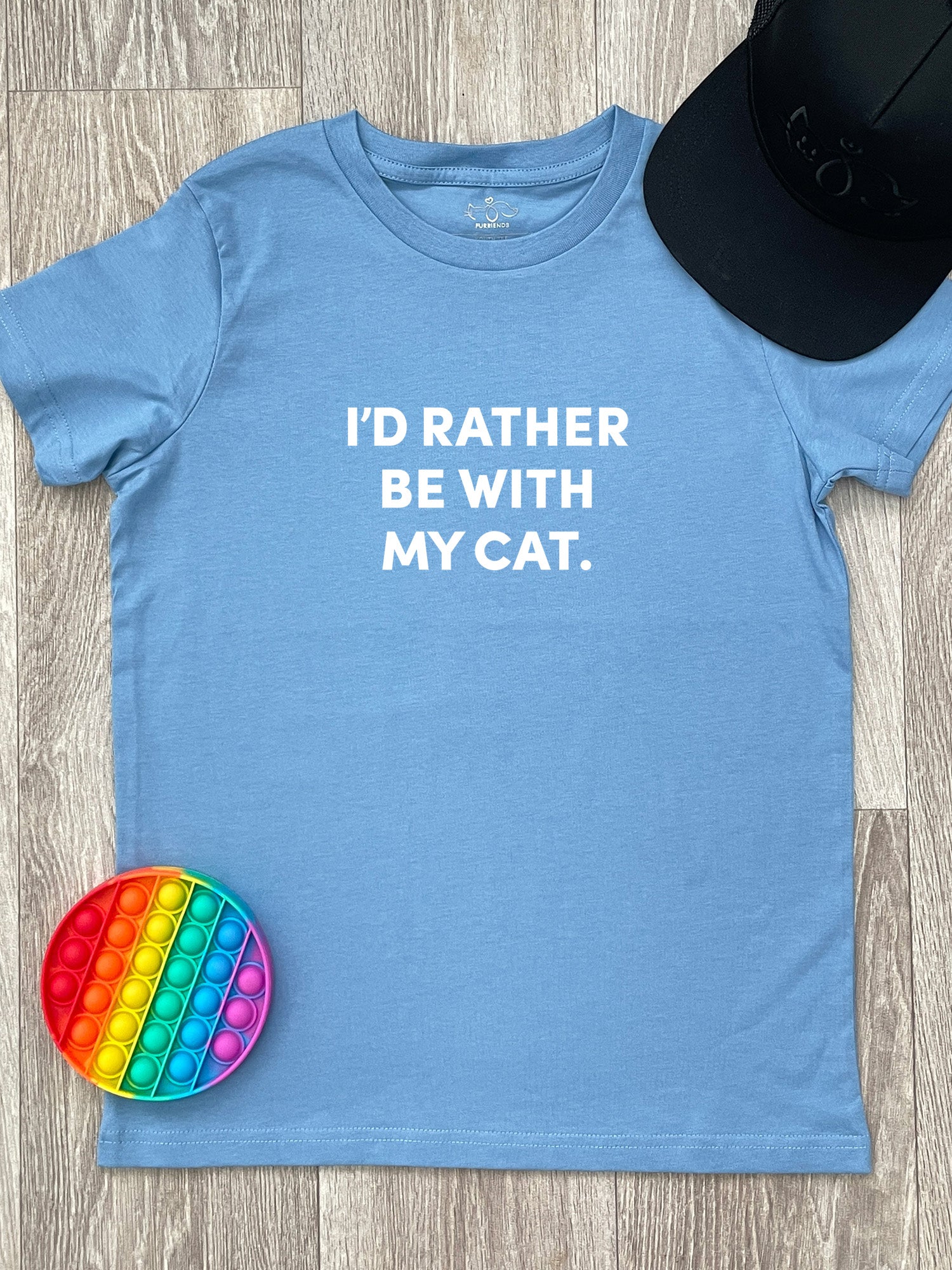 I'd Rather Be With My Cat. Youth Tee