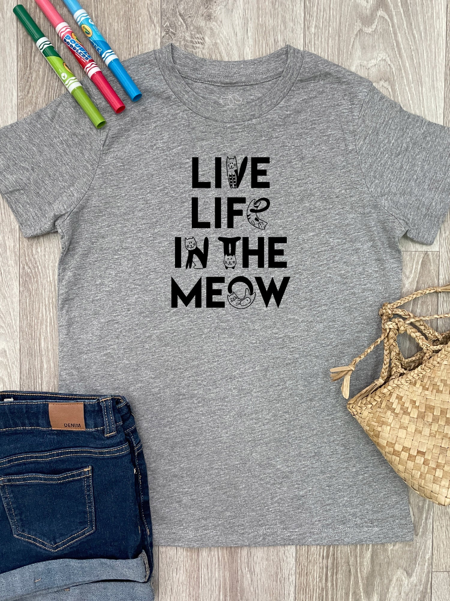 Live Life In The Meow Youth Tee