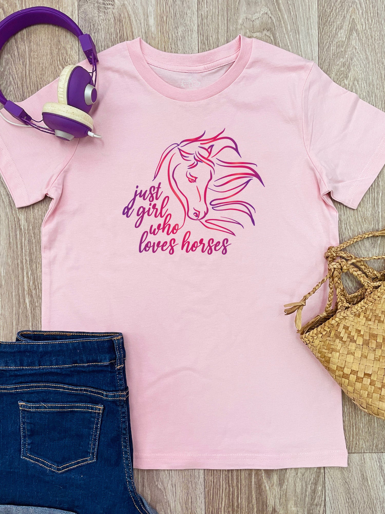 Just A Girl Who Loves Horses Youth Tee