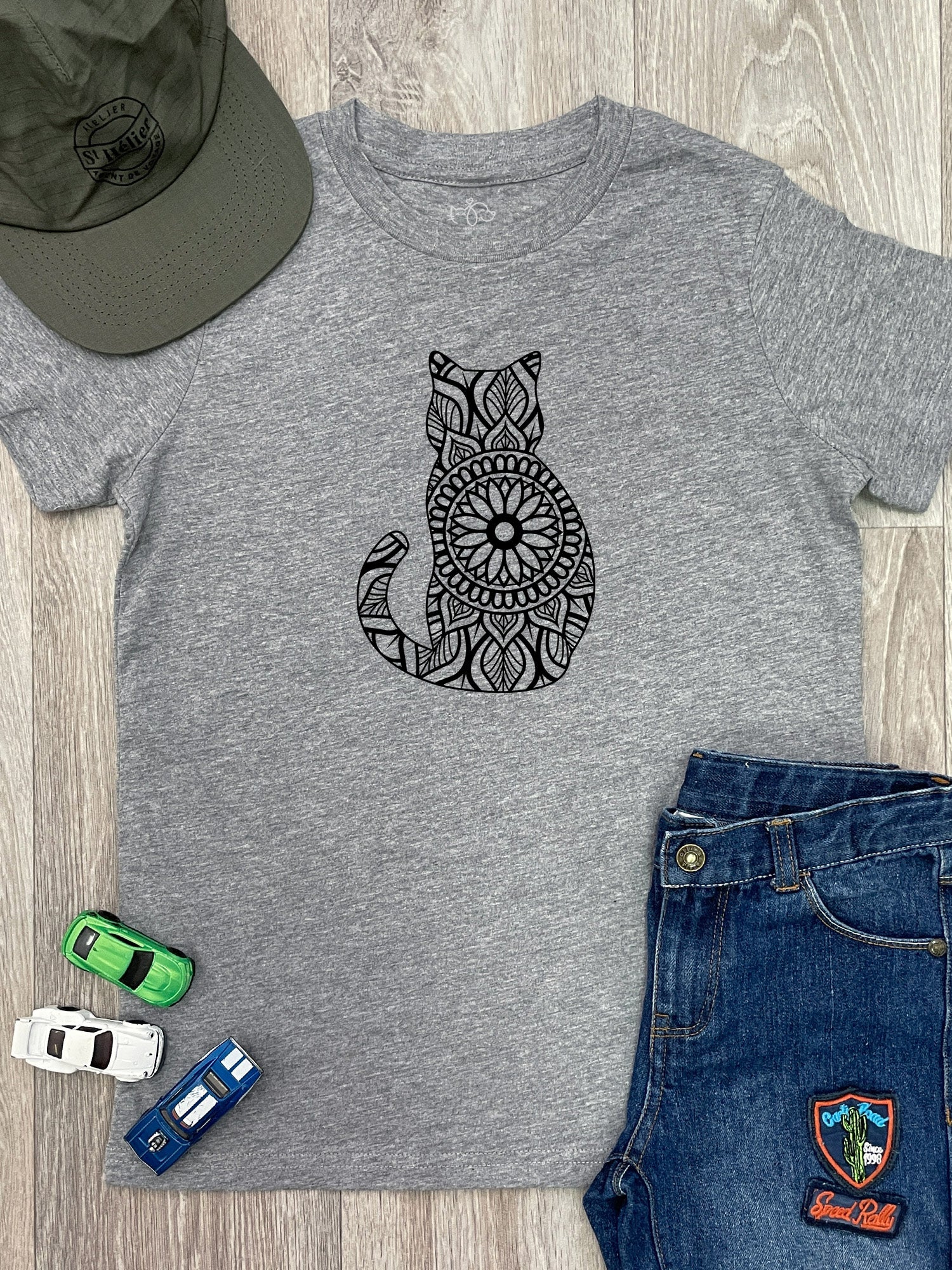 Cat Mandala Youth Tee