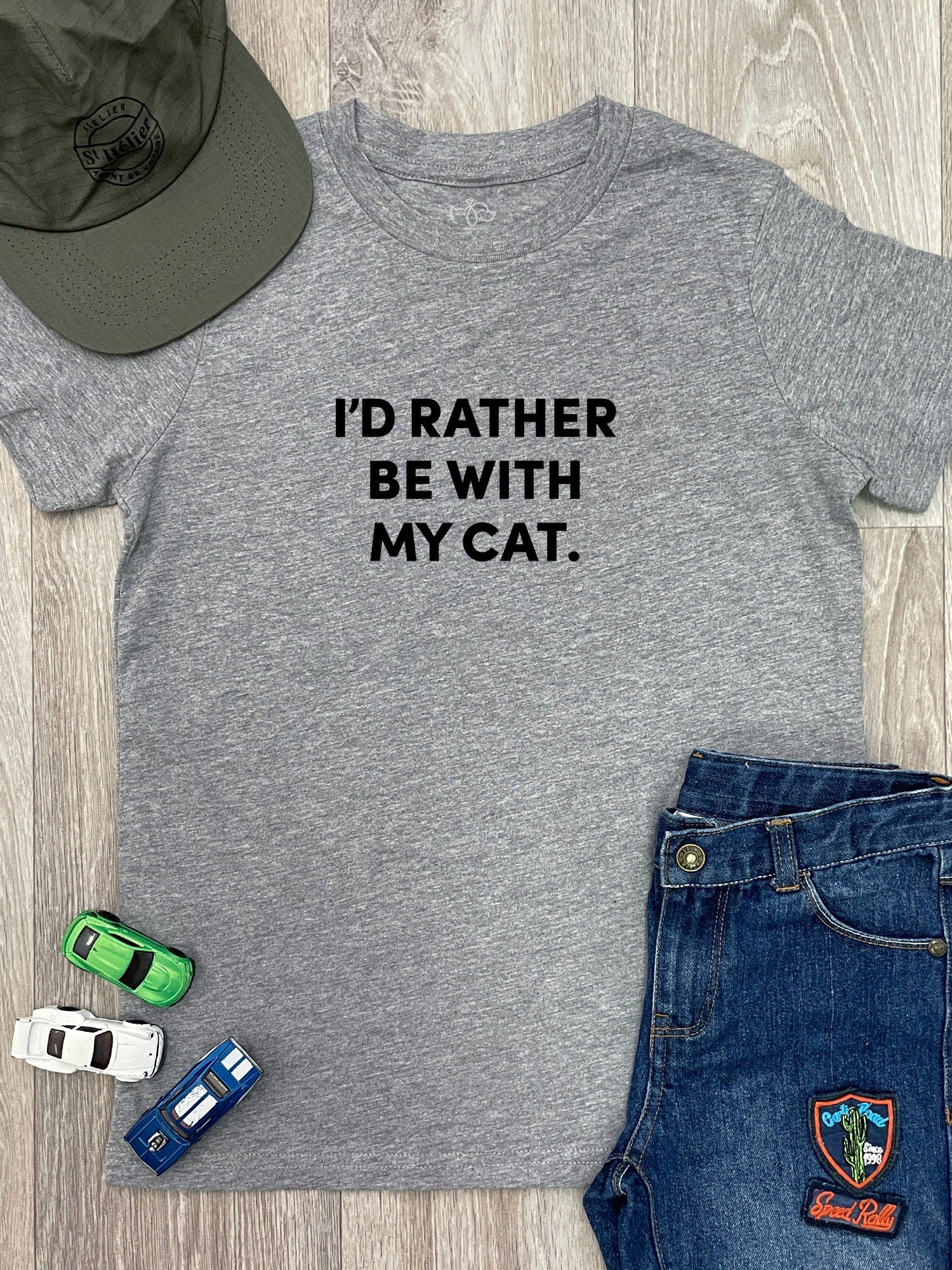 I'd Rather Be With My Cat. Youth Tee