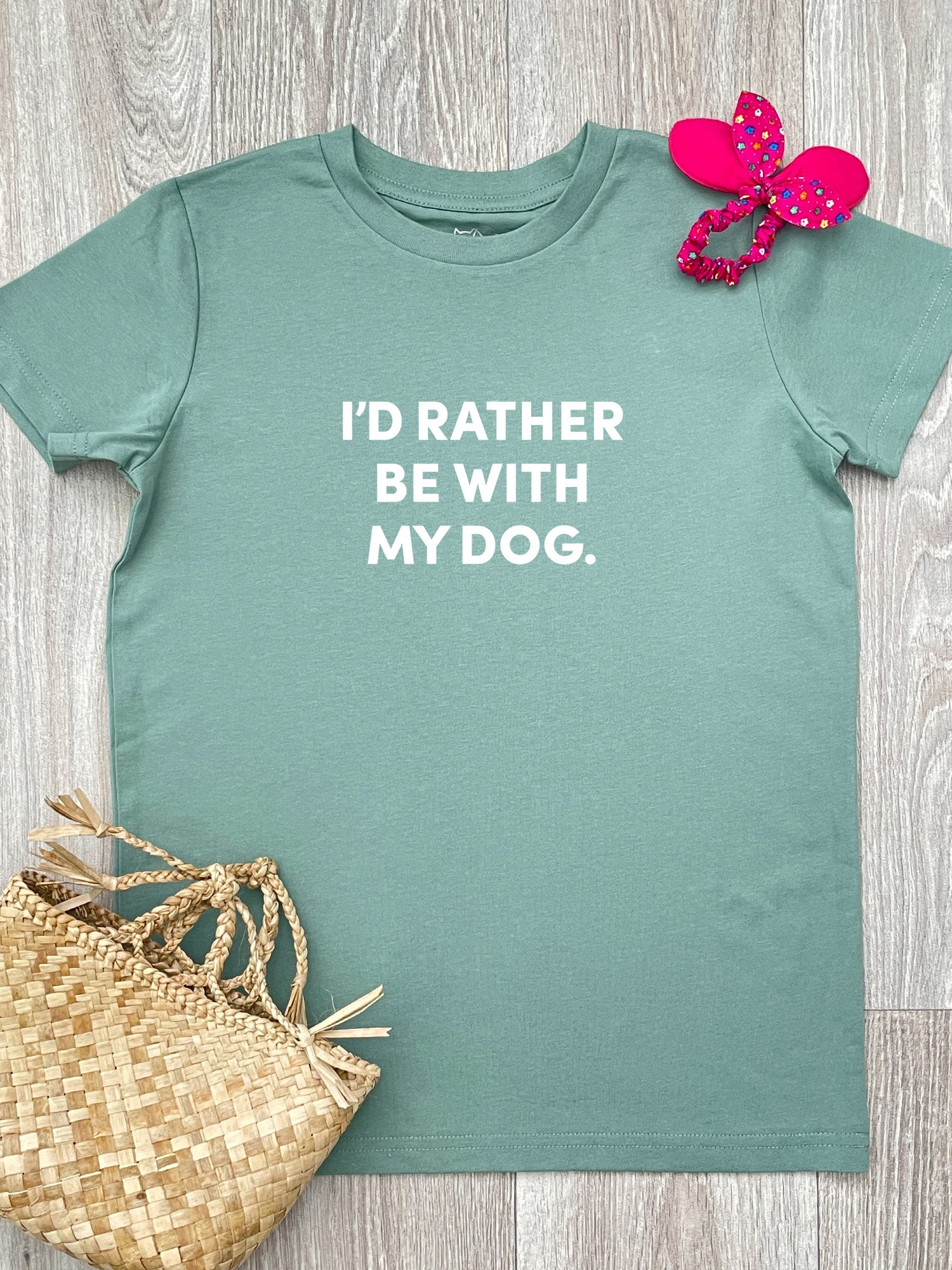 I'd Rather Be With My Dog. Youth Tee