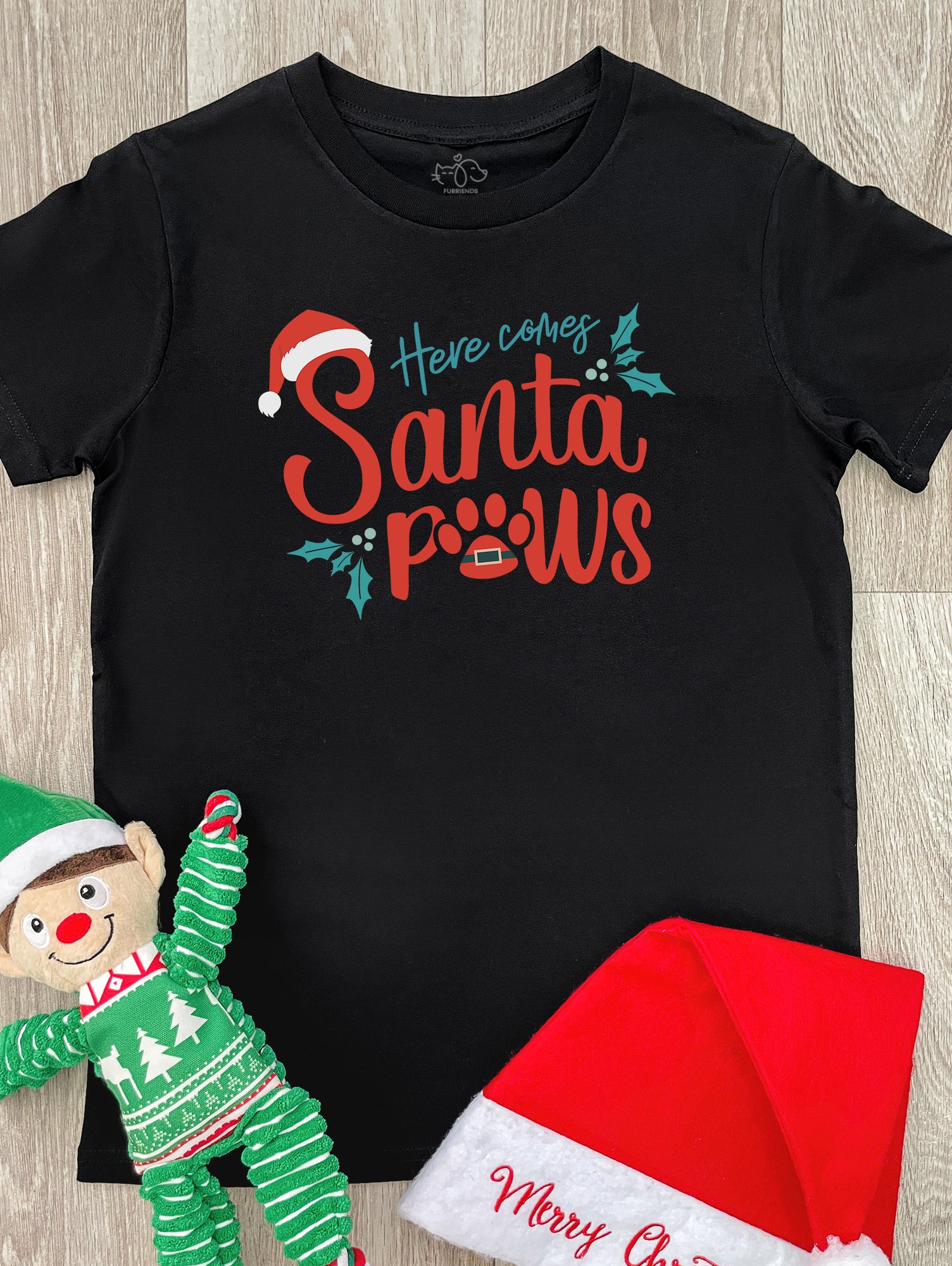 Here Comes Santa Paws Youth Tee