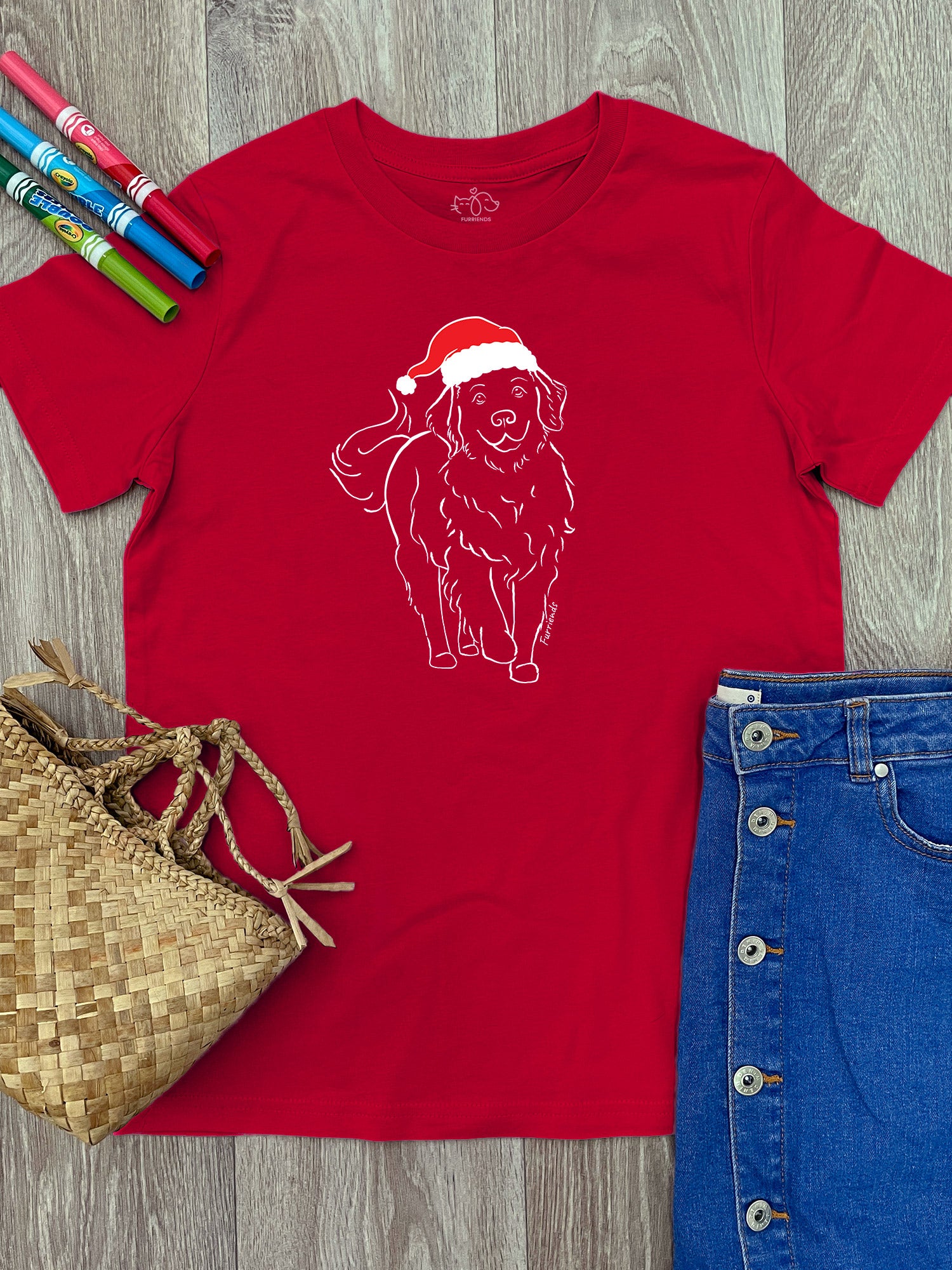 Golden Retriever Christmas Edition Youth Tee