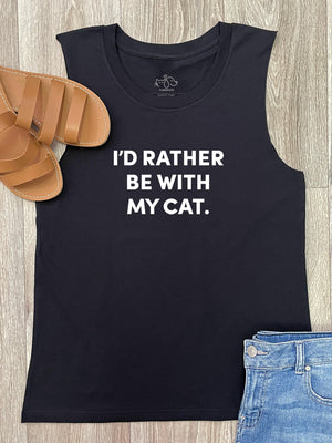 I'd Rather Be With My Cat. Marley Tank