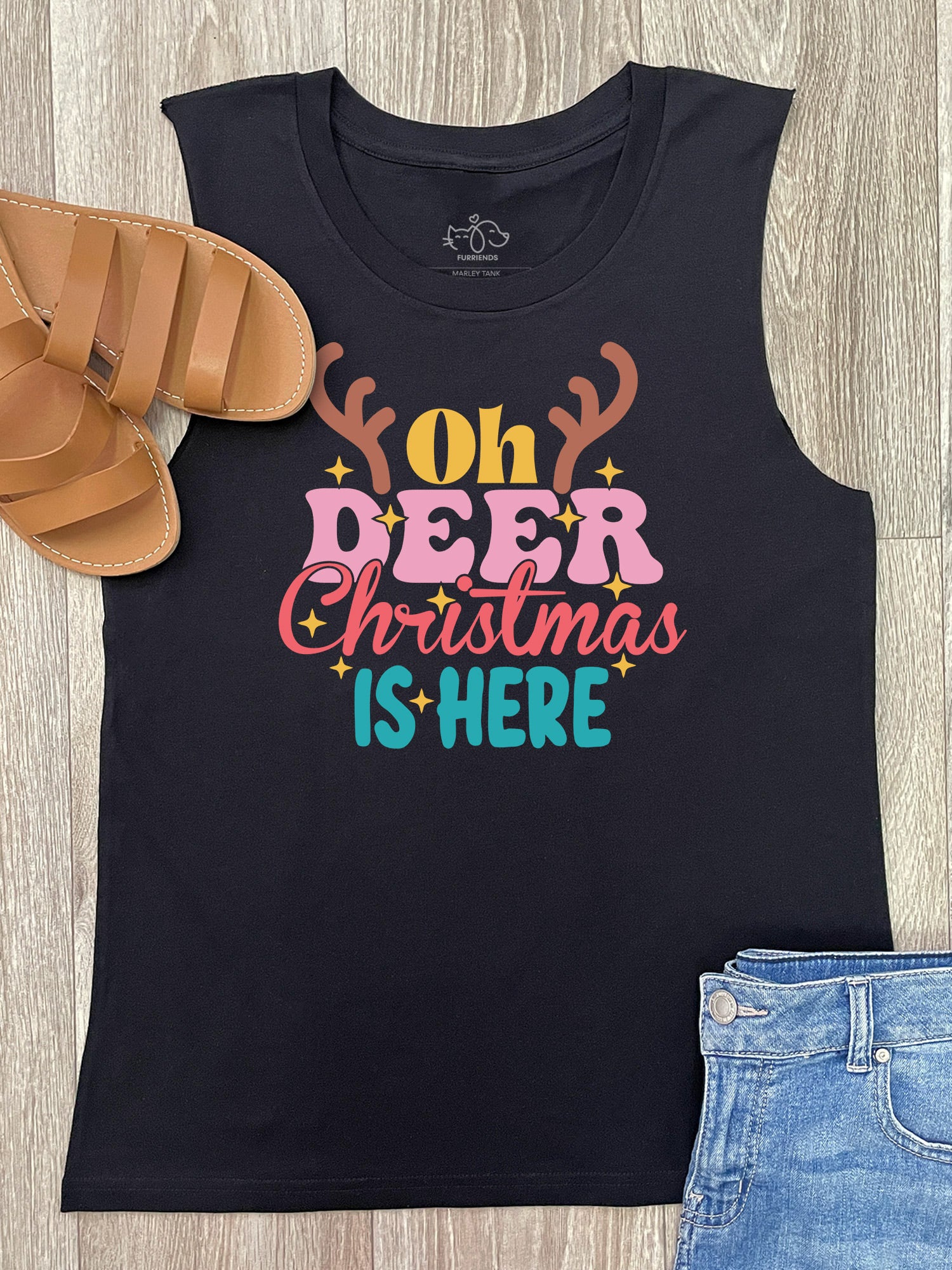 Oh Deer. Christmas Is Here Marley Tank