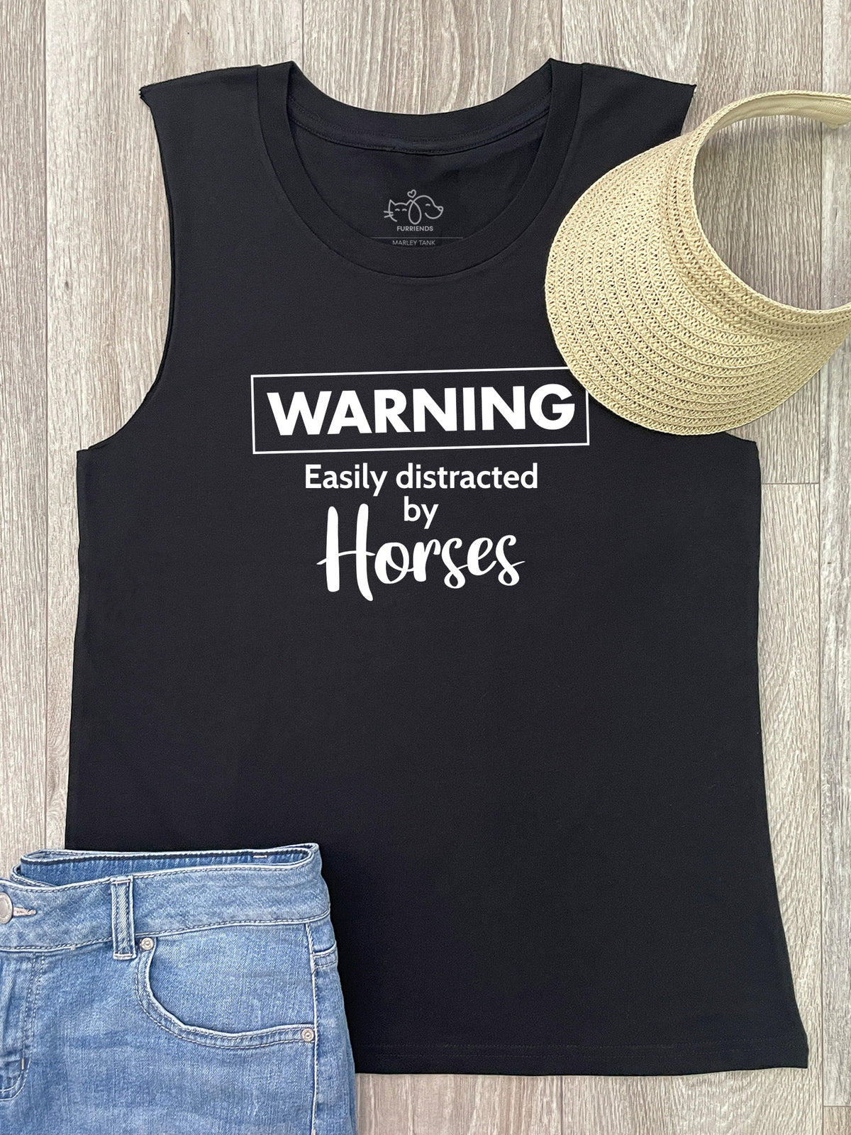 Warning. Easily Distracted By Horses Marley Tank