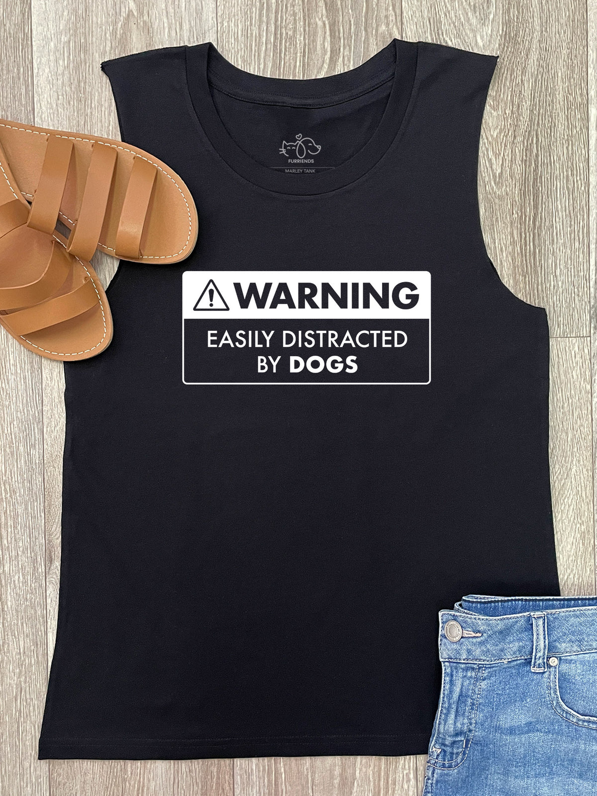 Warning Sign! Easily Distracted By... Customisable Marley Tank