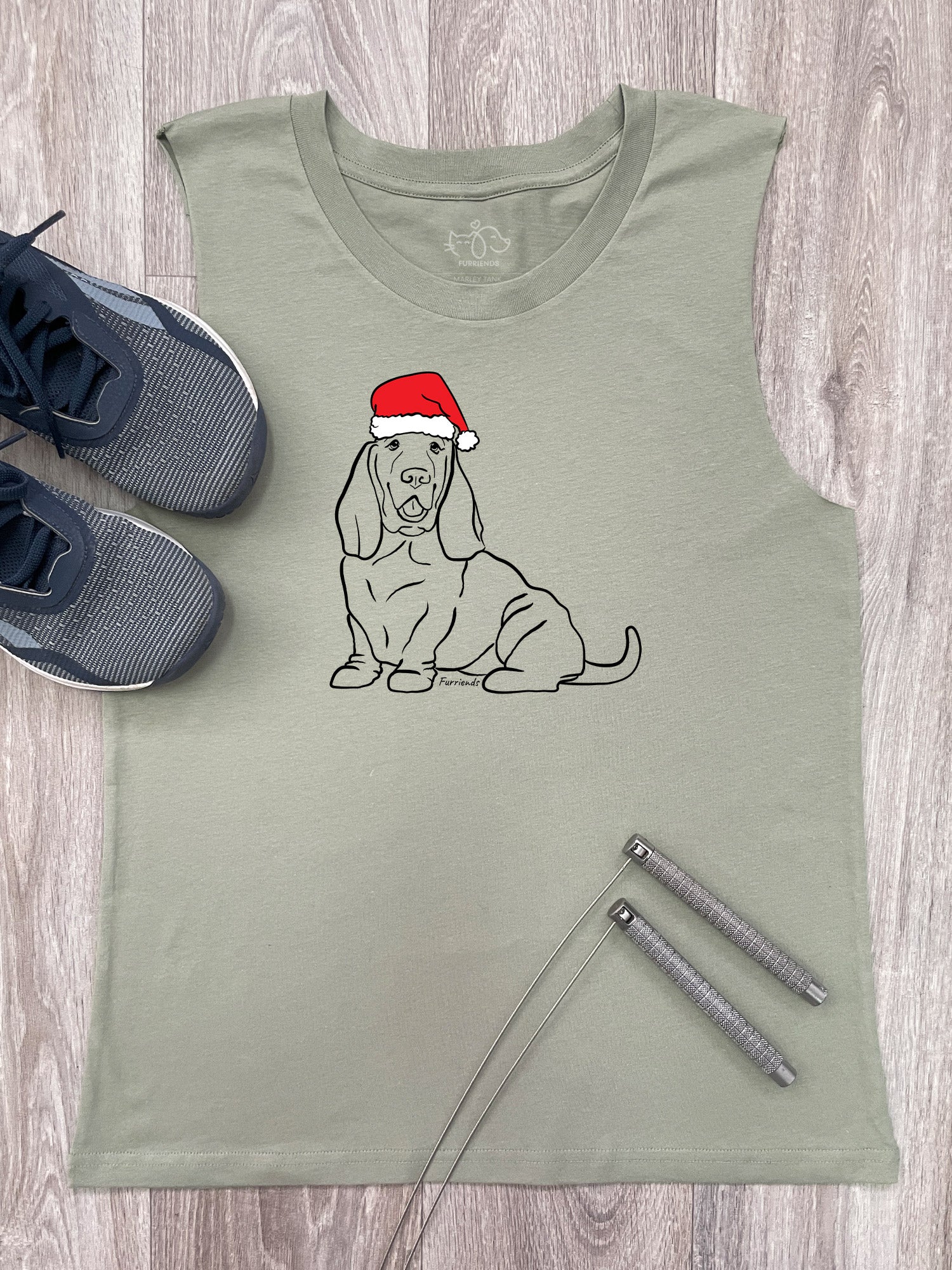 Basset Hound Christmas Edition Marley Tank