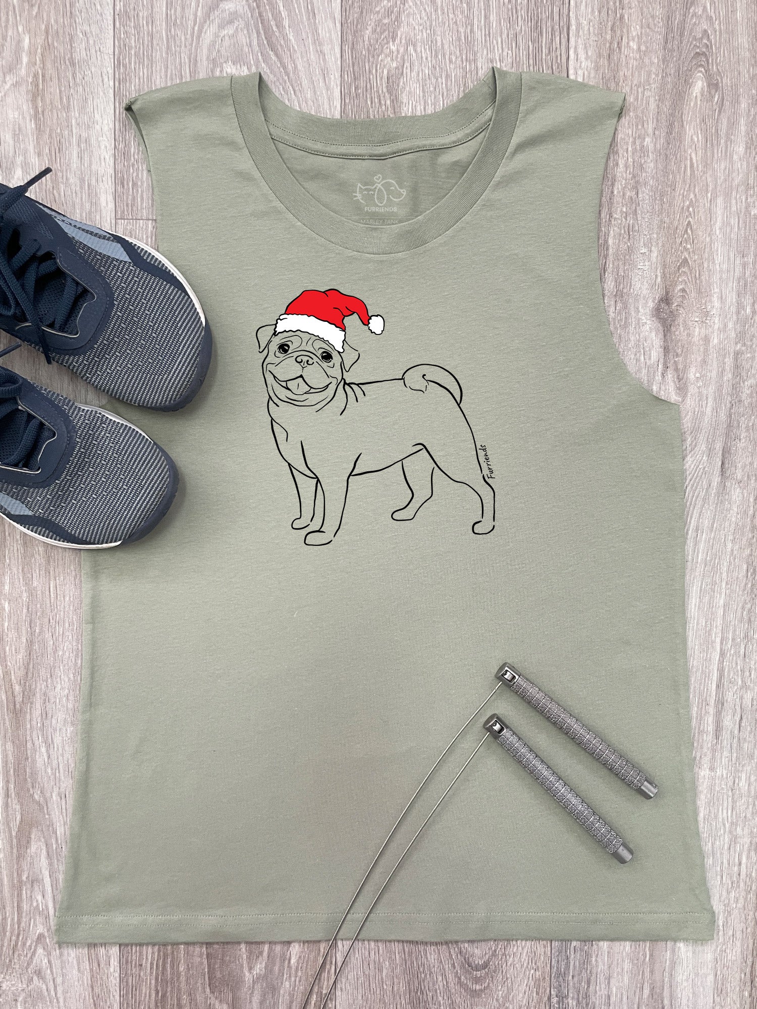 Pug Christmas Edition Marley Tank