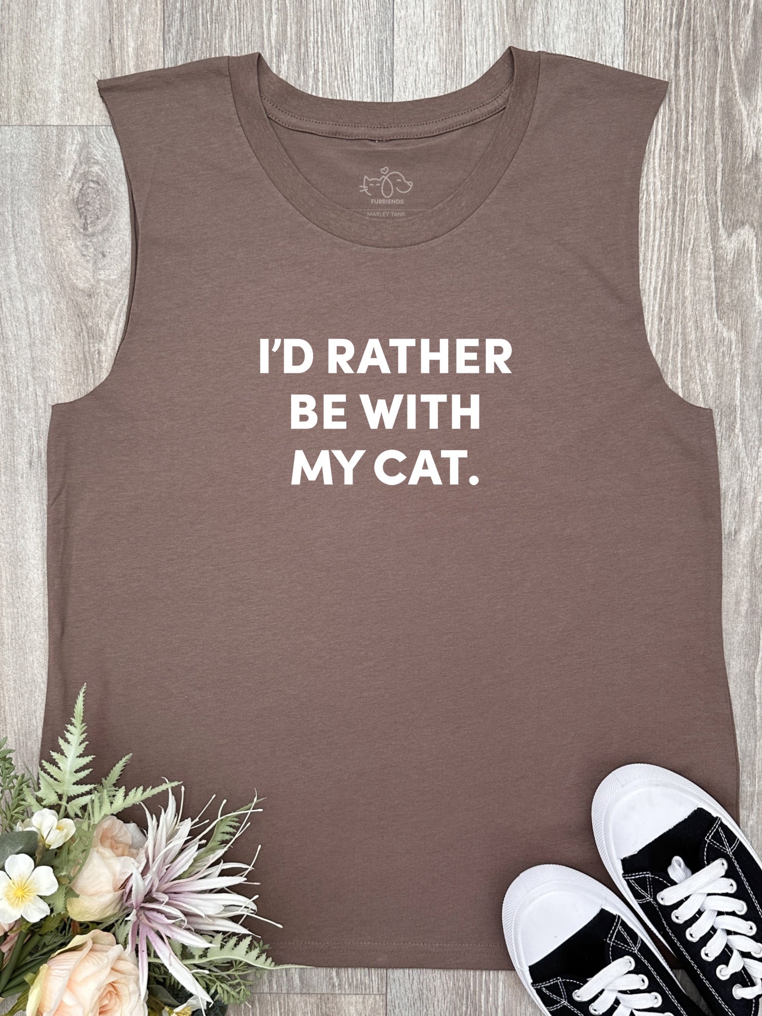 I'd Rather Be With My Cat. Marley Tank