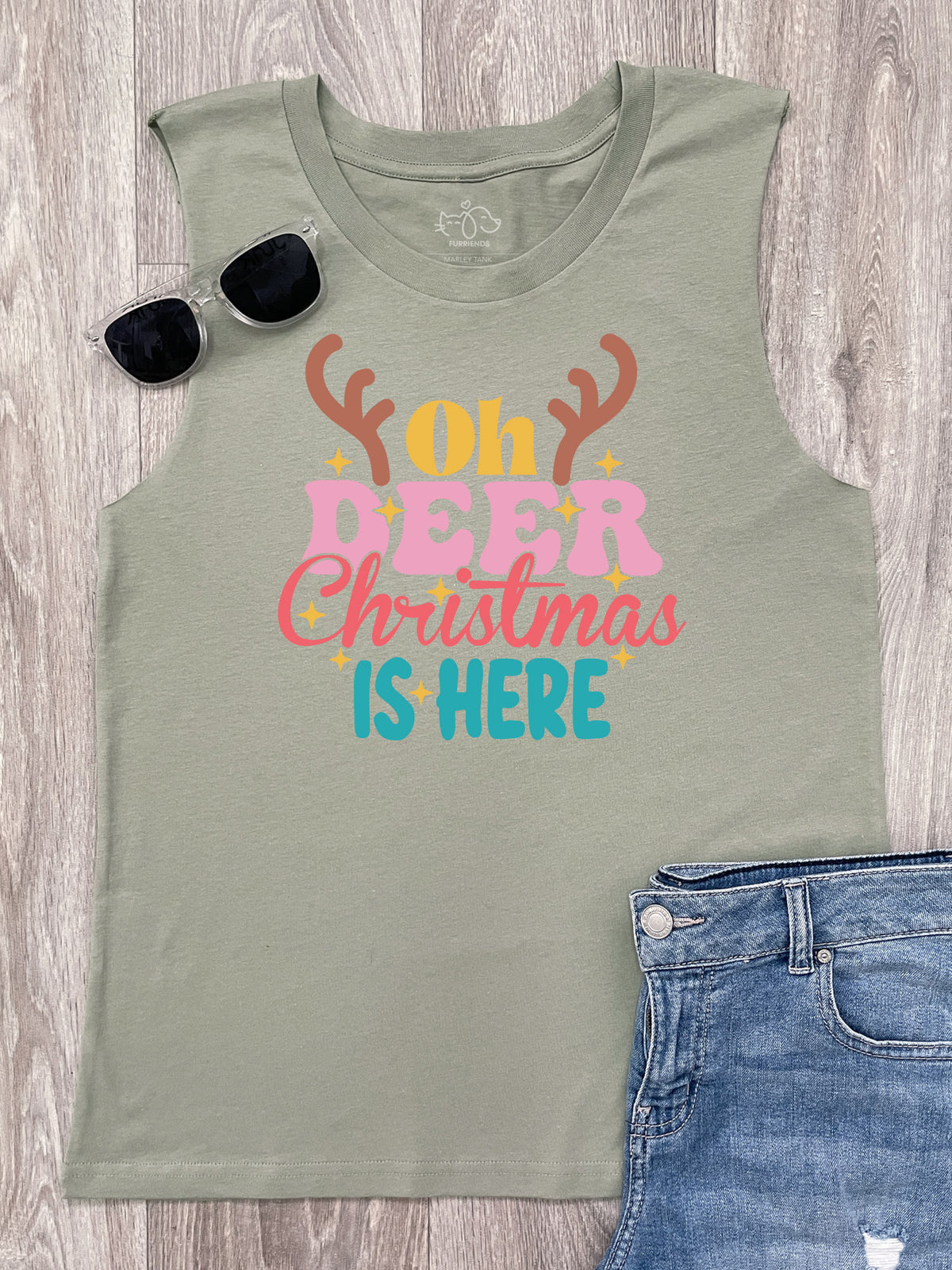 Oh Deer. Christmas Is Here Marley Tank