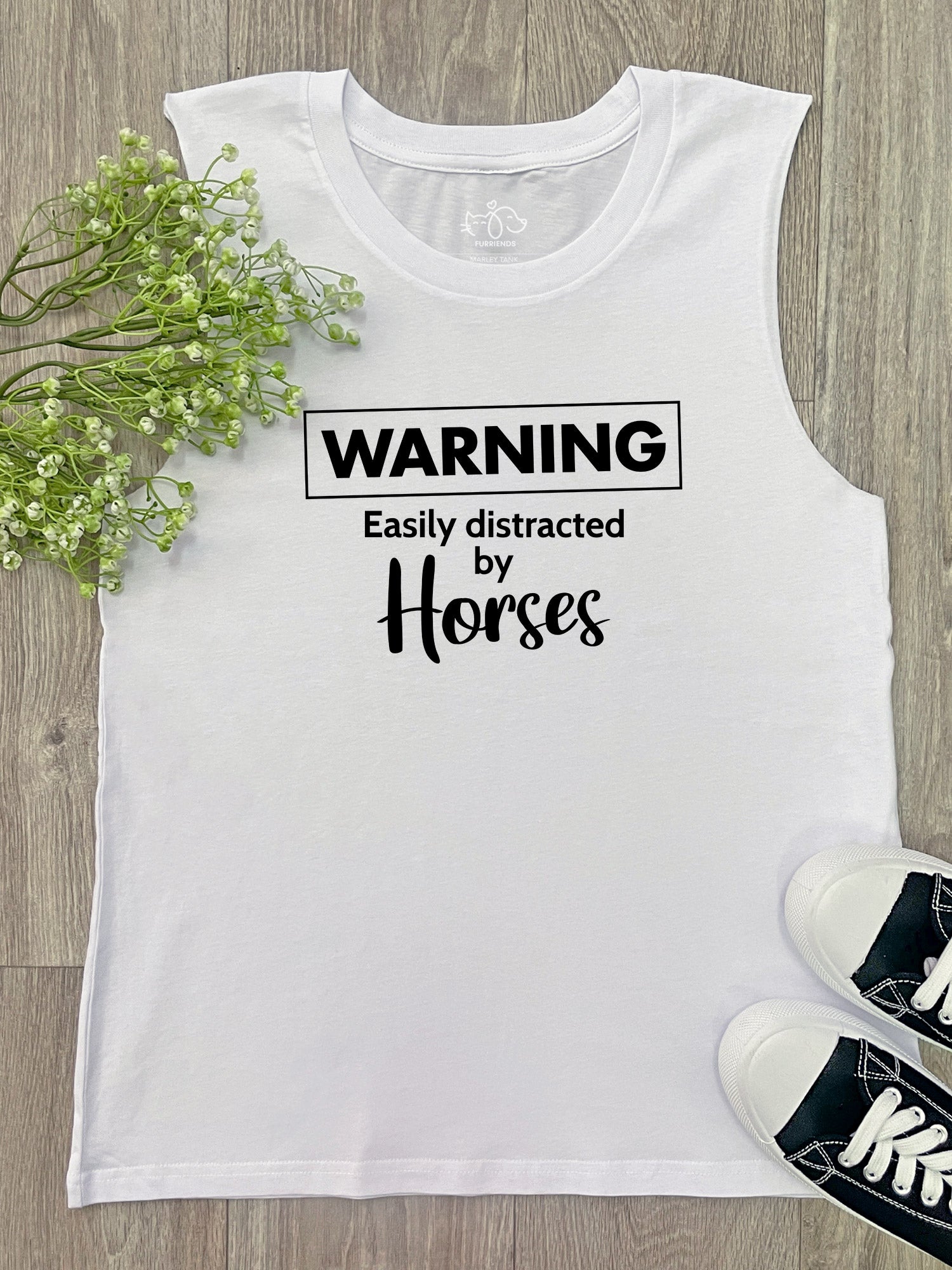 Warning. Easily Distracted By Horses Marley Tank