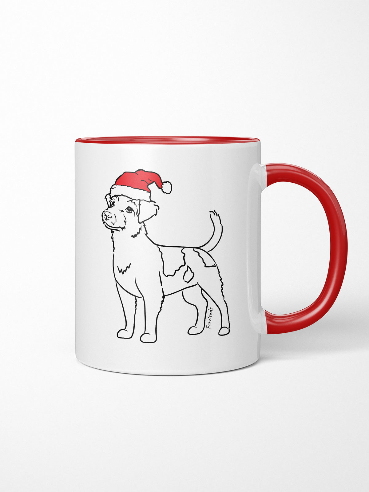 Jack Russell Terrier (Rough Coat) Christmas Edition Ceramic Mug