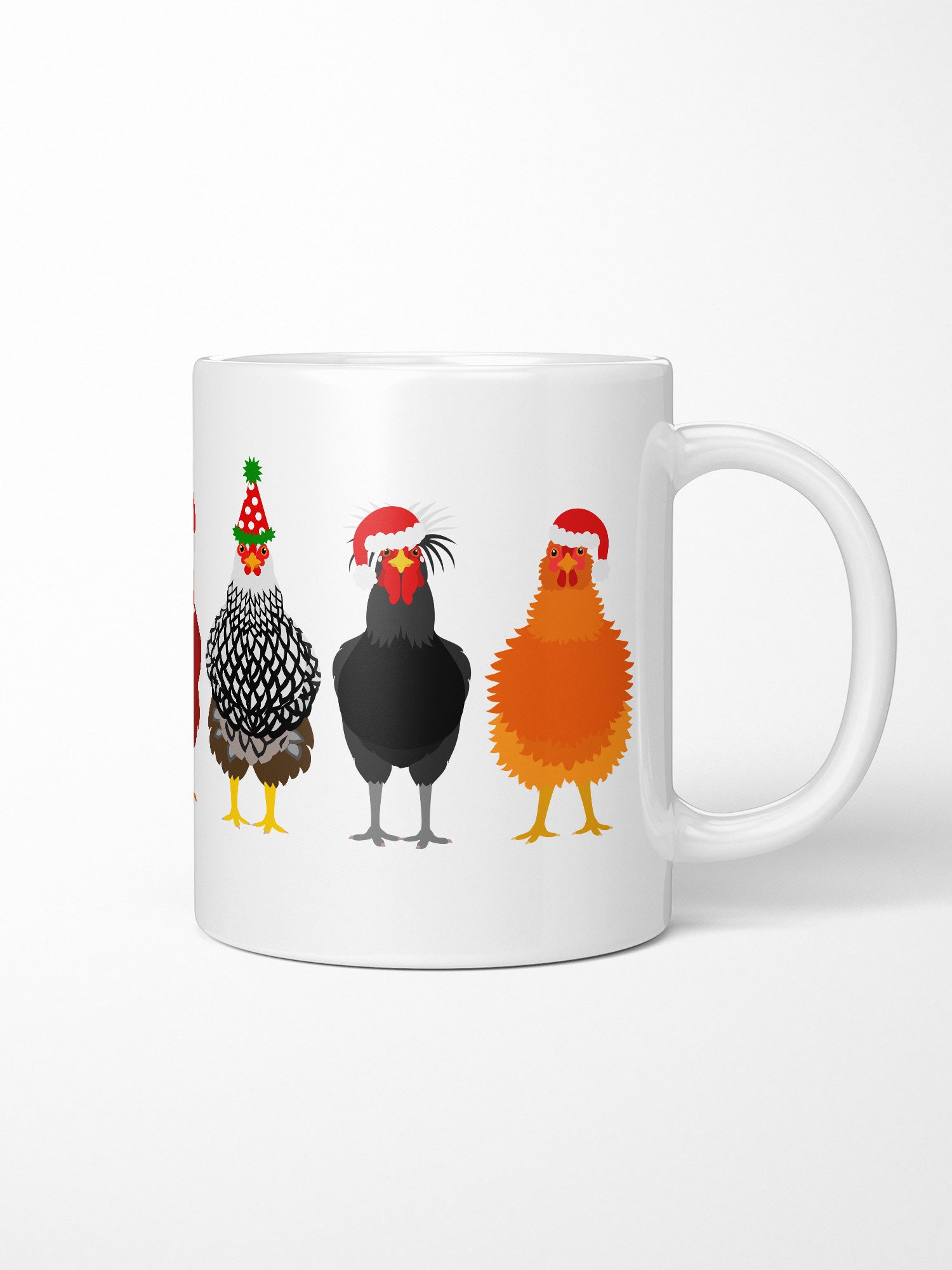 Merry Clucking Christmas Ceramic Mug