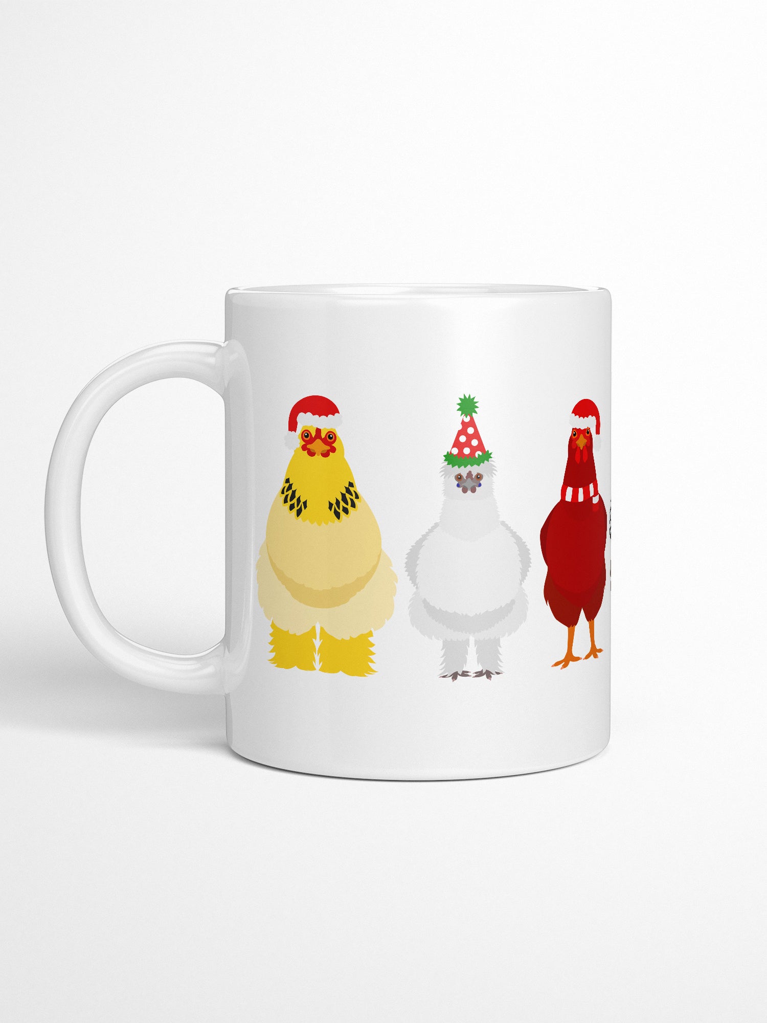 Merry Clucking Christmas Ceramic Mug