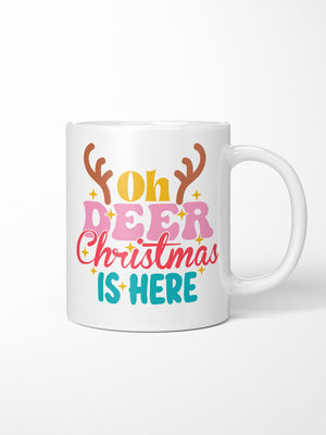 Oh Deer. Christmas Is Here Ceramic Mug