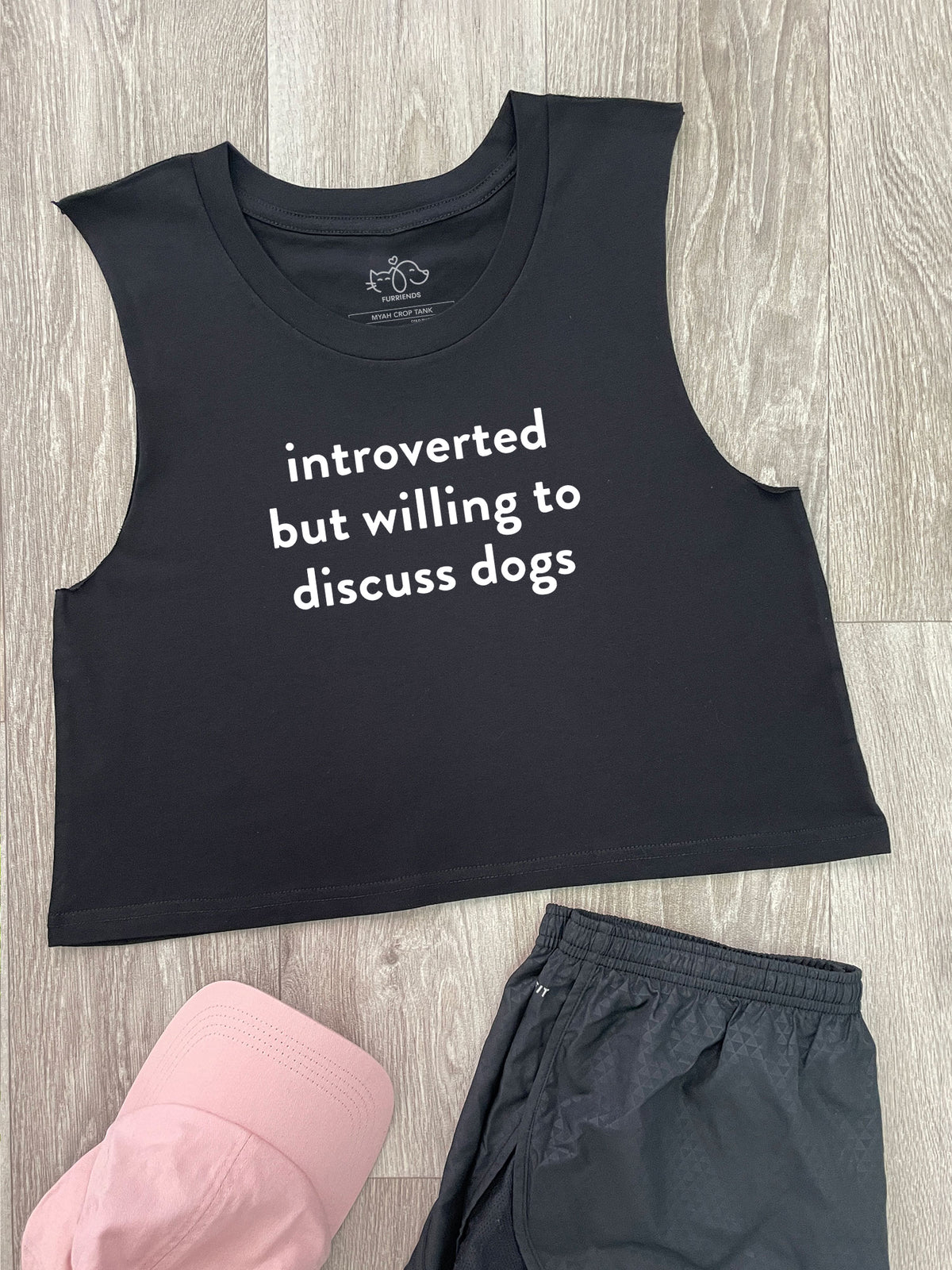 Introverted But Willing To Discuss Dogs Myah Crop Tank