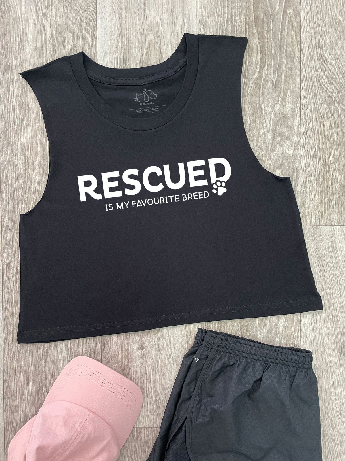 Rescued Is My Favourite Breed Myah Crop Tank