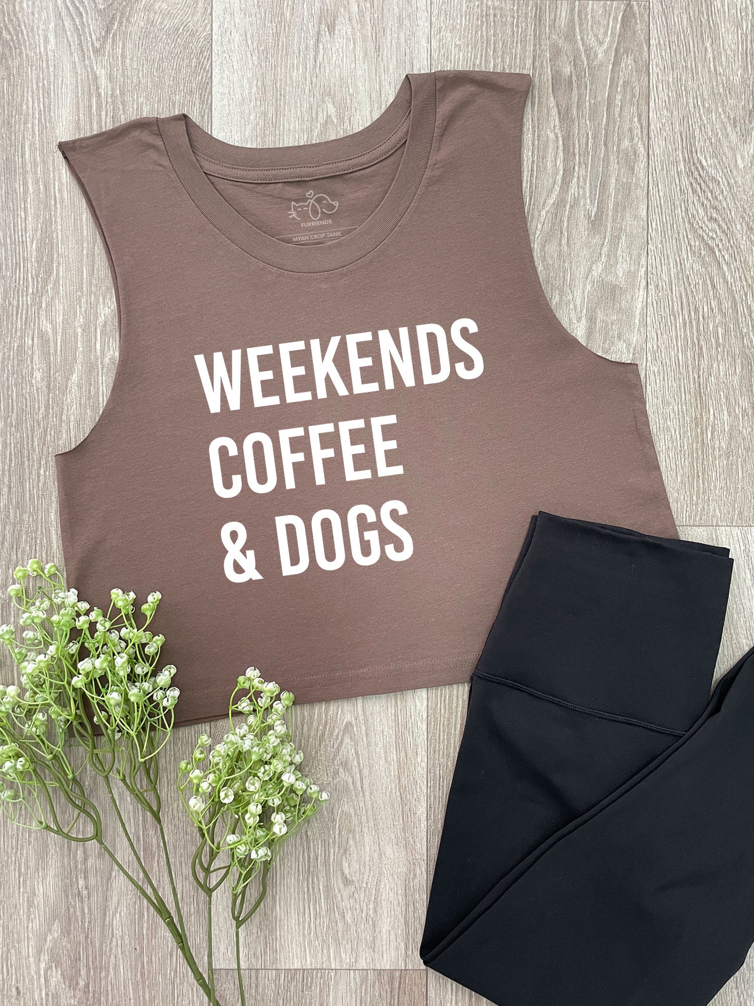 Weekends Coffee & Dogs Myah Crop Tank