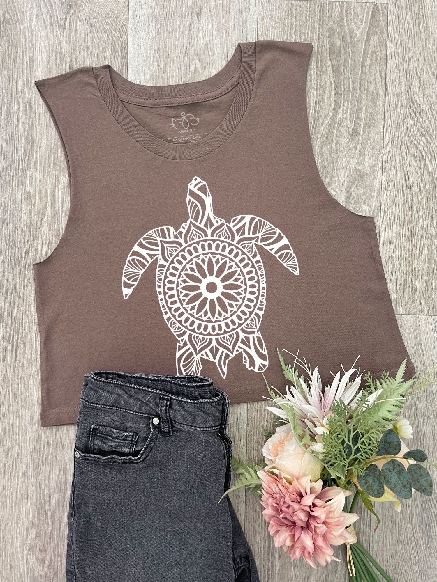 Turtle Mandala Myah Crop Tank