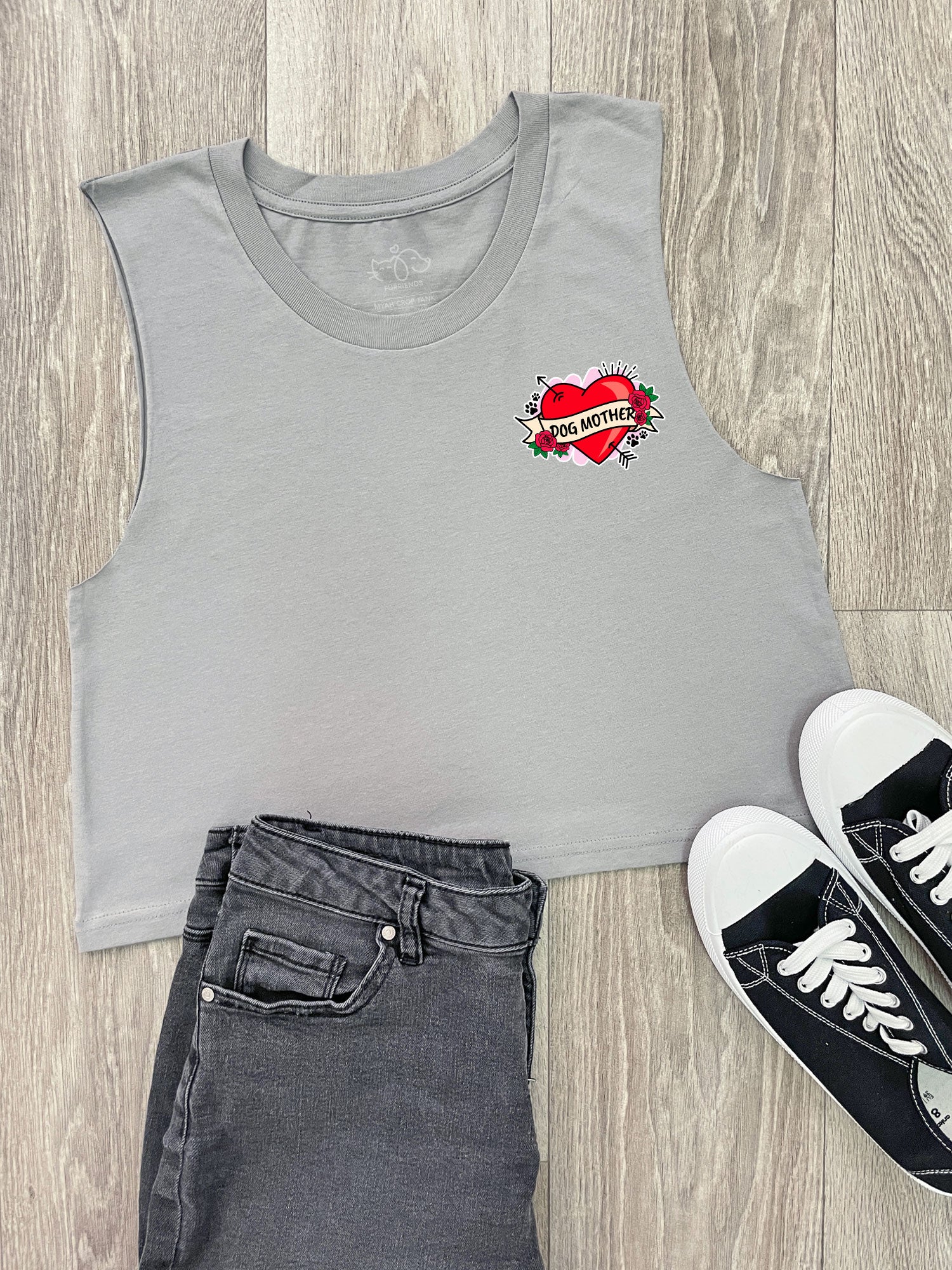 Dog Mother Heart Tattoo Myah Crop Tank