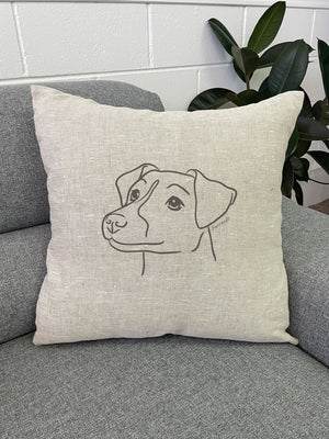 Jack Russell Terrier (Smooth Coat) Linen Cushion Cover