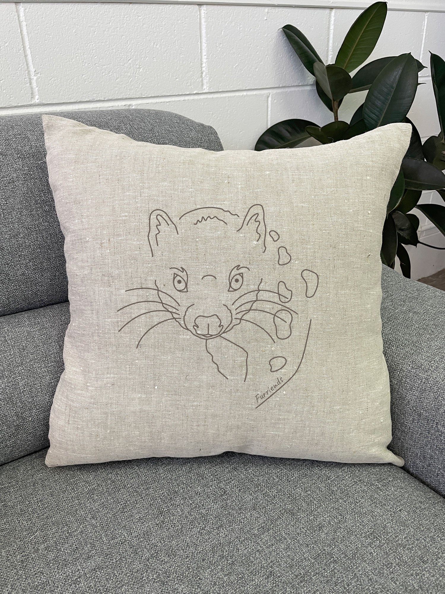 Spotted-Tailed Quoll Linen Cushion Cover