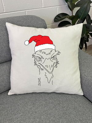 Emu Christmas Edition Linen Cushion Cover