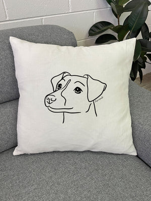 Jack Russell Terrier (Smooth Coat) Linen Cushion Cover