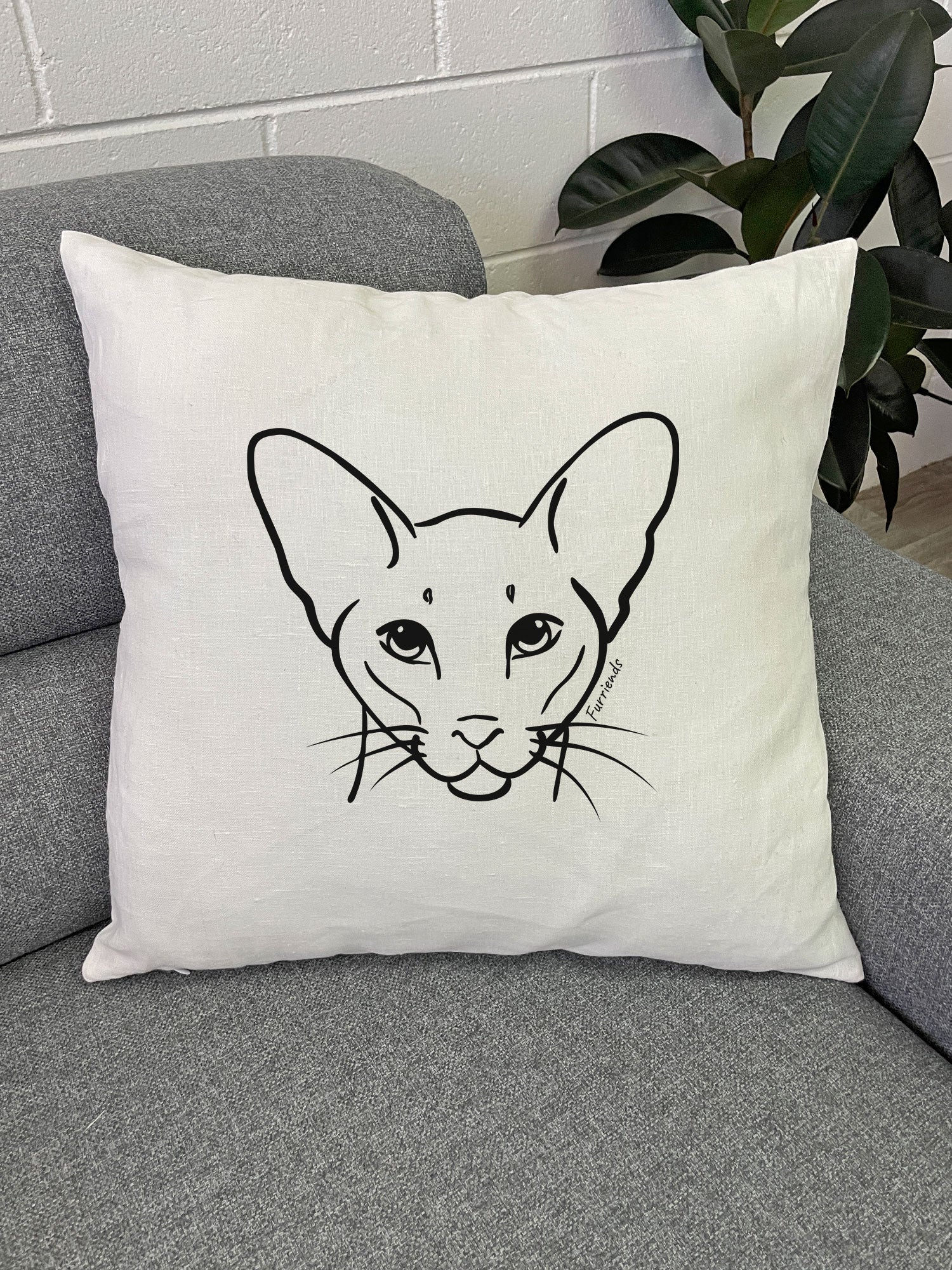 Siamese Linen Cushion Cover