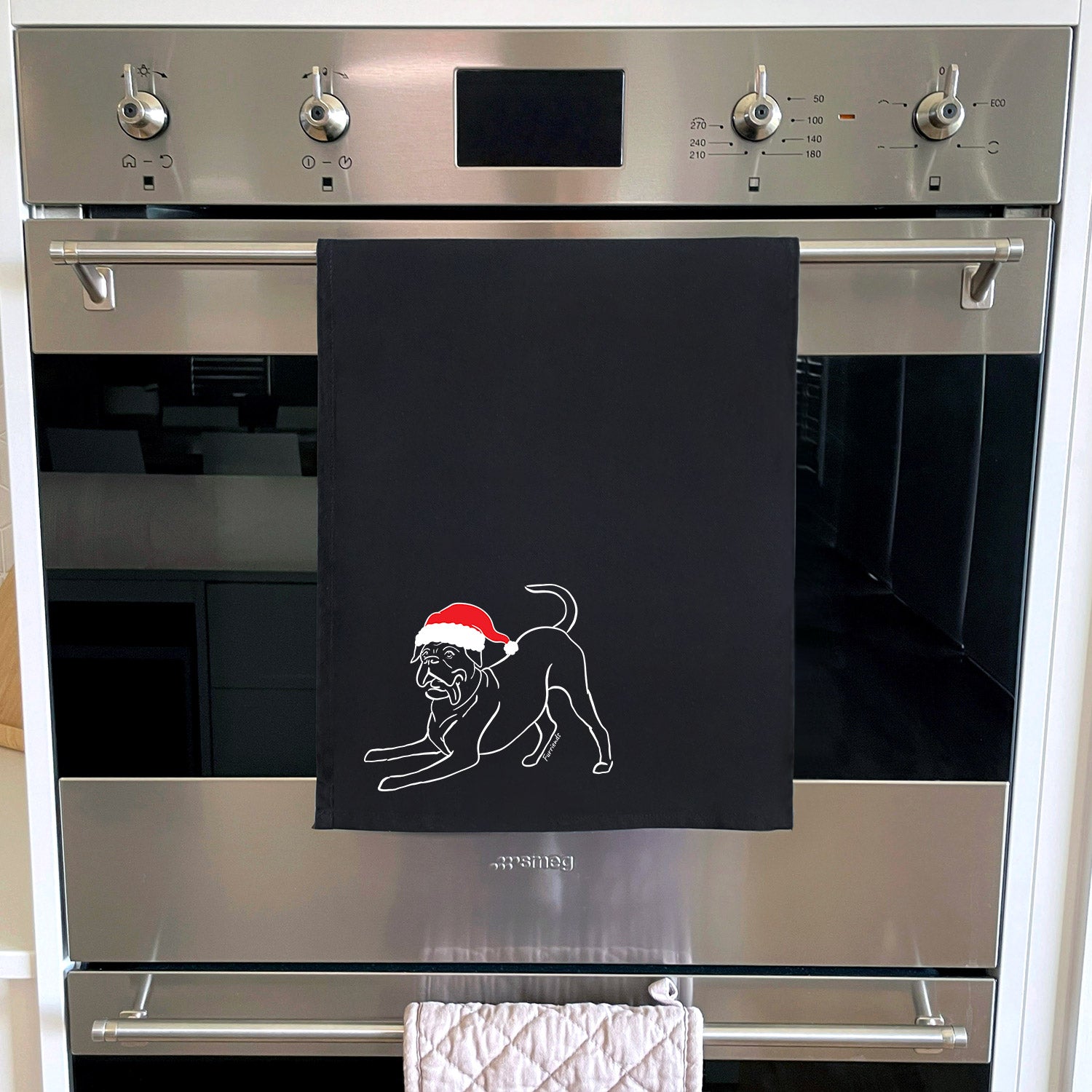 Boxer Christmas Edition Tea Towel