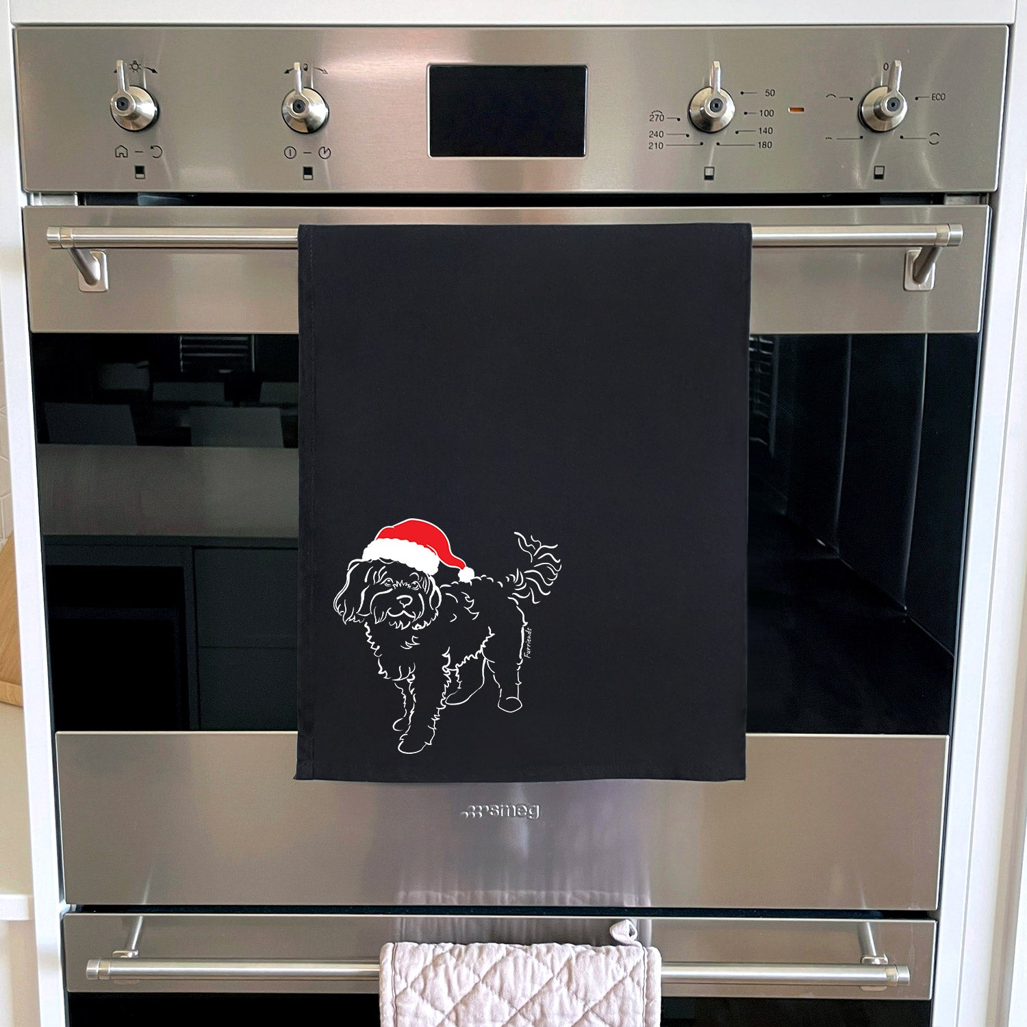 Cavoodle Christmas Edition Tea Towel