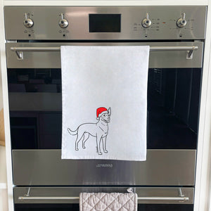 Kelpie Christmas Edition Tea Towel