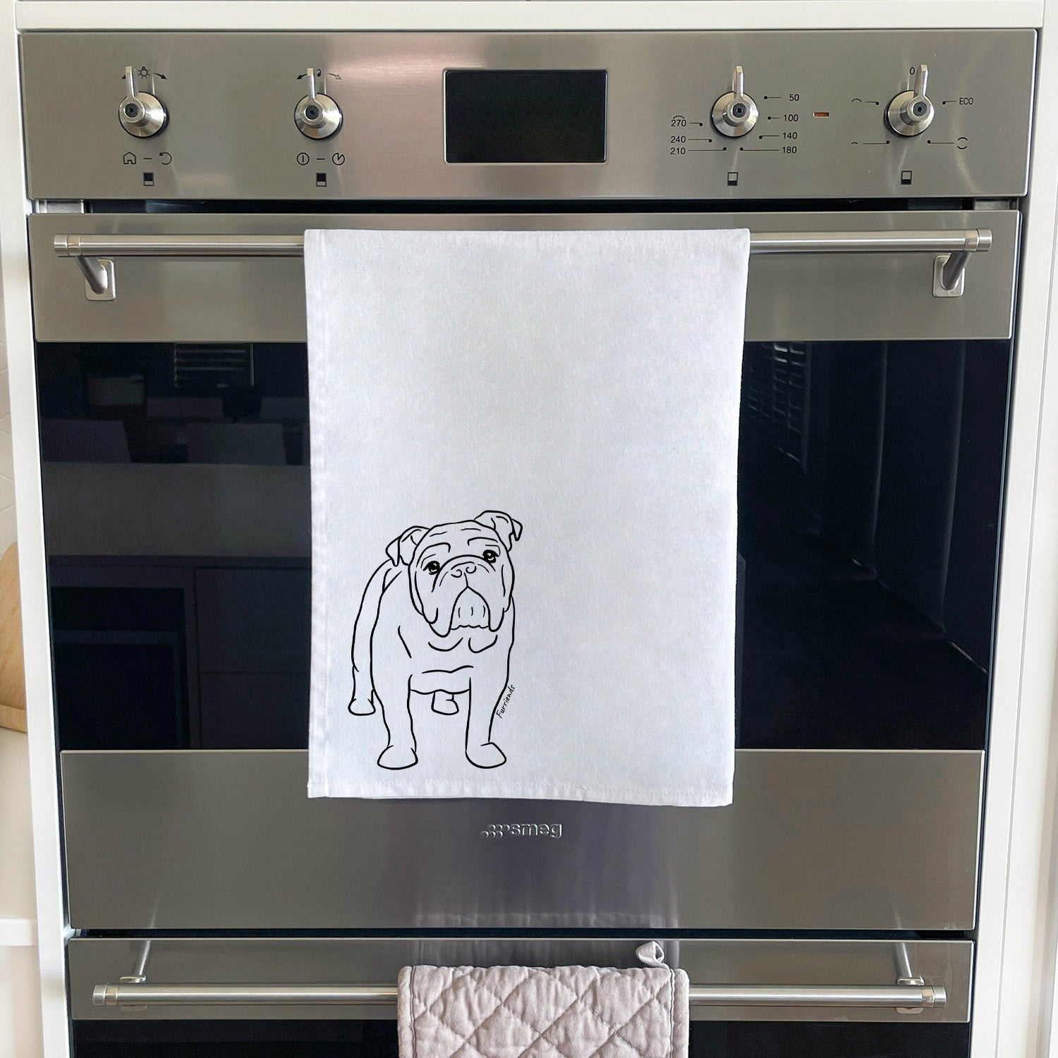 British Bulldog Tea Towel