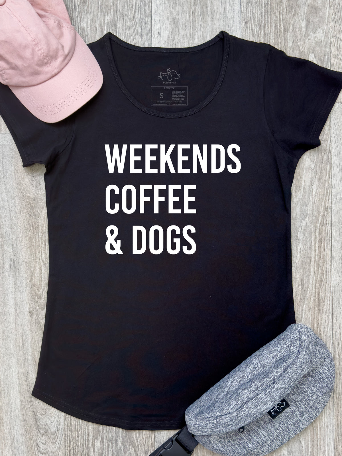 Weekends Coffee &amp; Dogs Remi Women&#39;s Tee