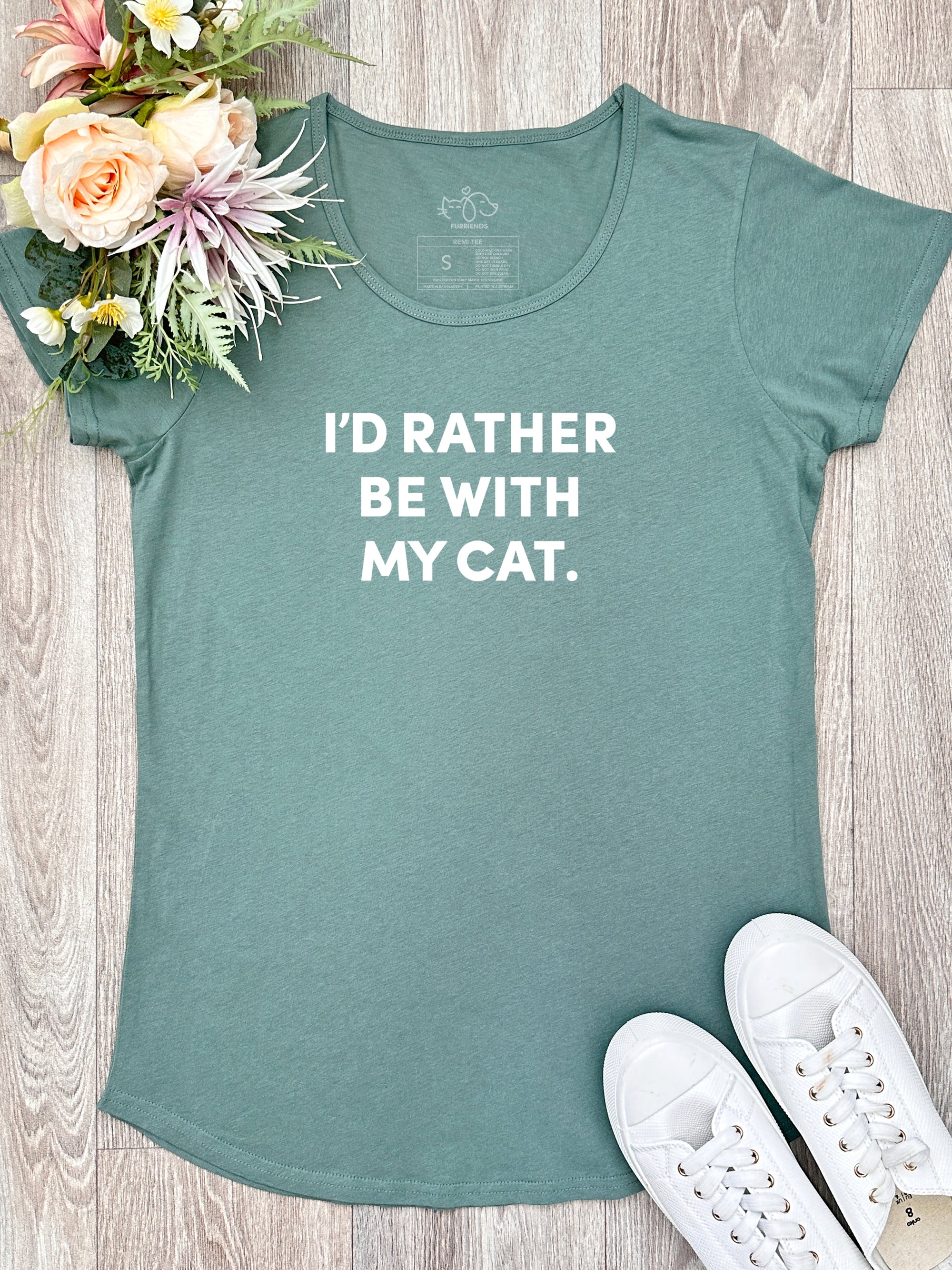 I'd Rather Be With My Cat. Remi Women's Tee