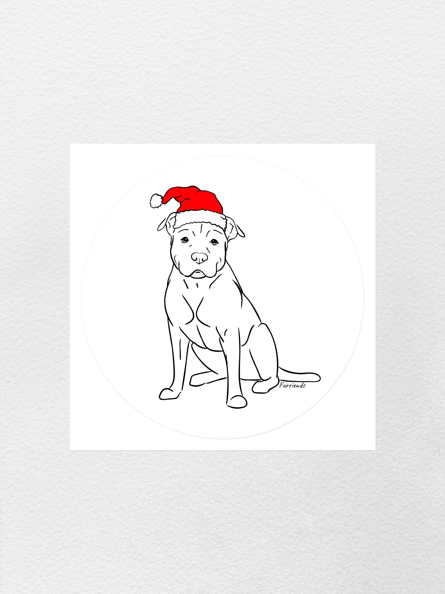 American Staffordshire Terrier Christmas Edition Sticker