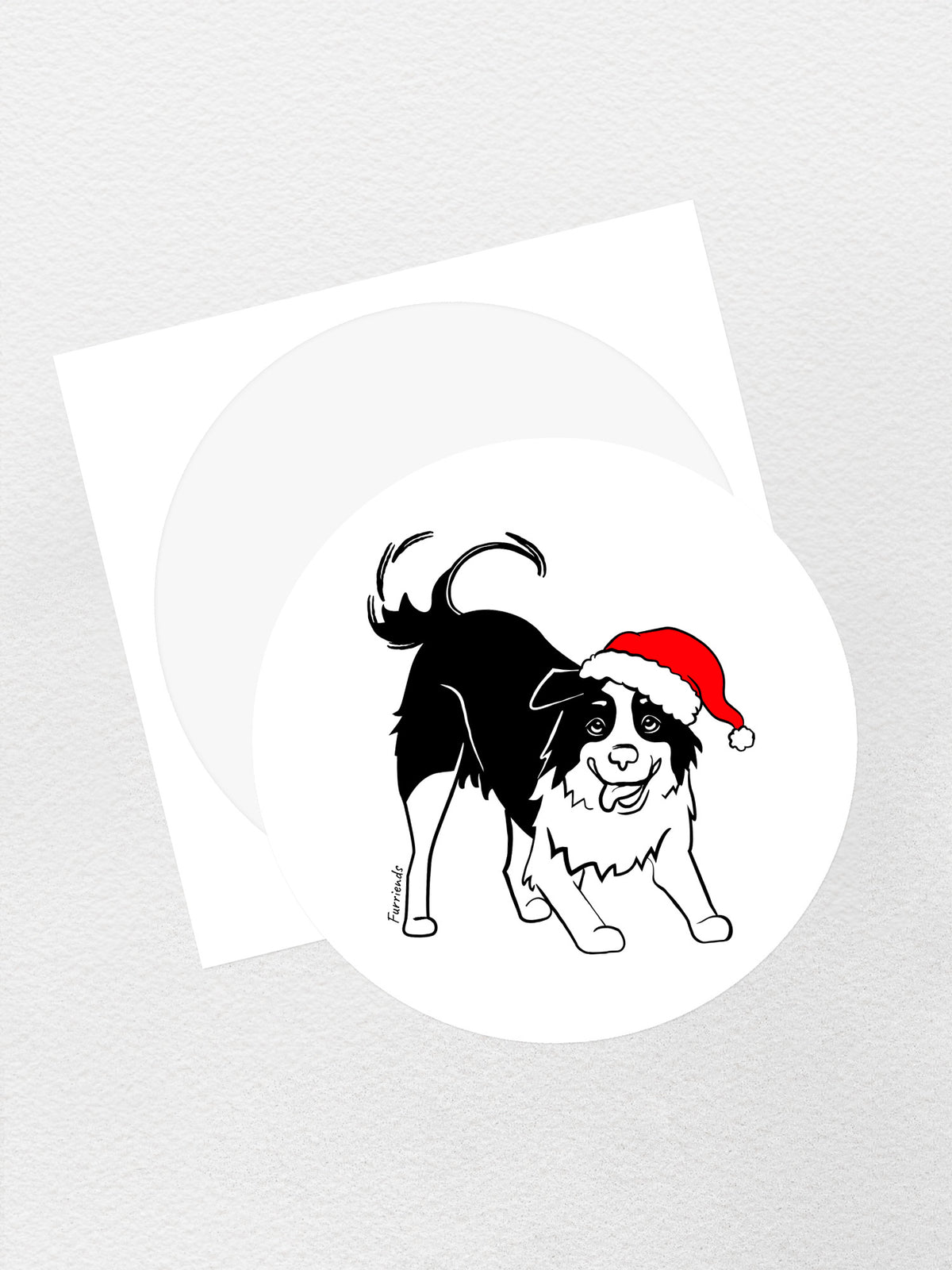 Border Collie Christmas Edition Sticker