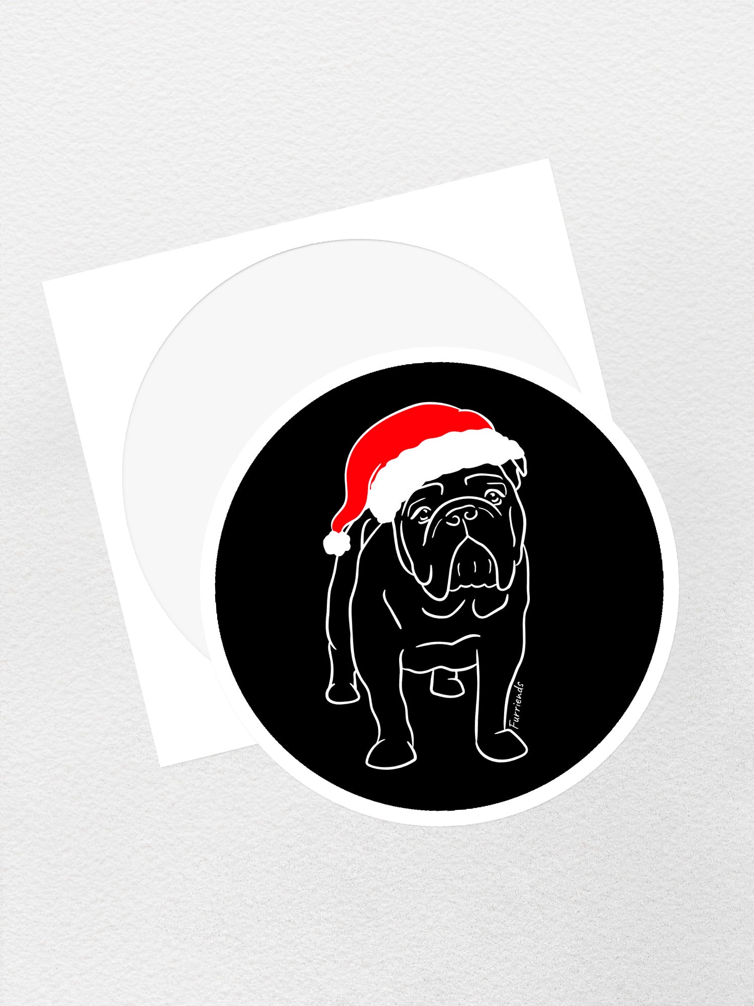 British Bulldog Christmas Edition Sticker