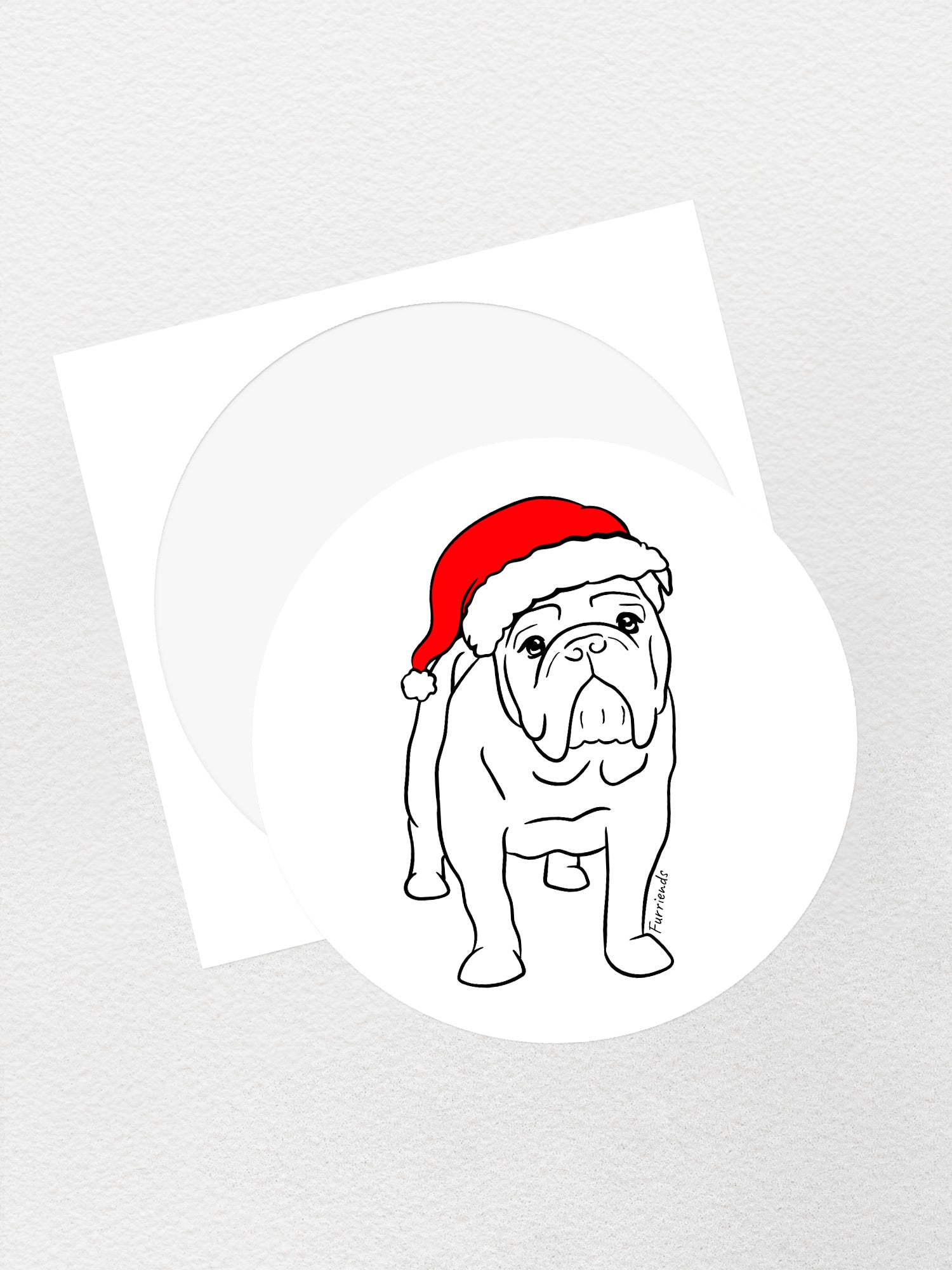 British Bulldog Christmas Edition Sticker