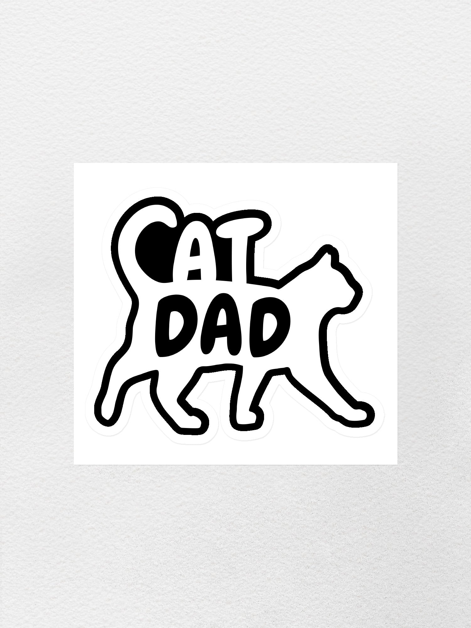 Cat Dad Silhouette Sticker