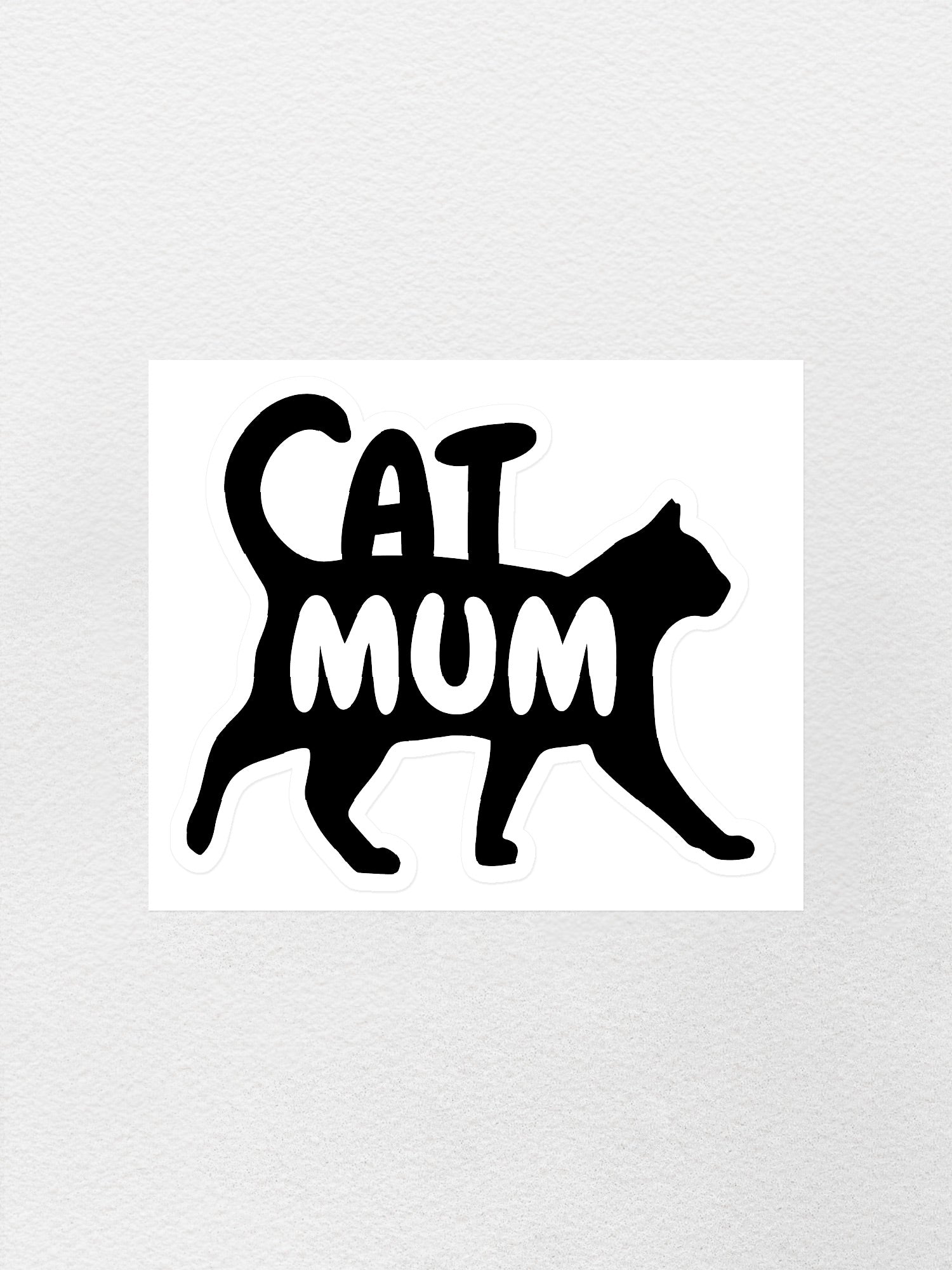 Cat Mum Silhouette Sticker